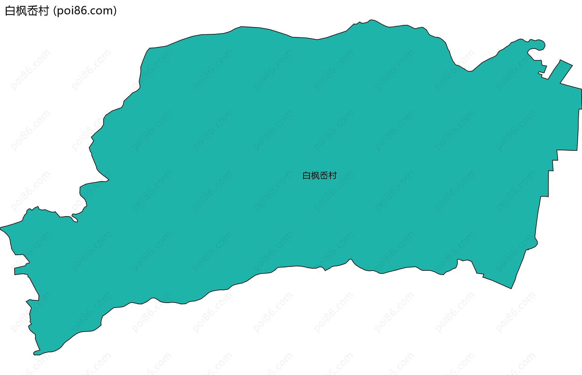 白枫岙村边界地图