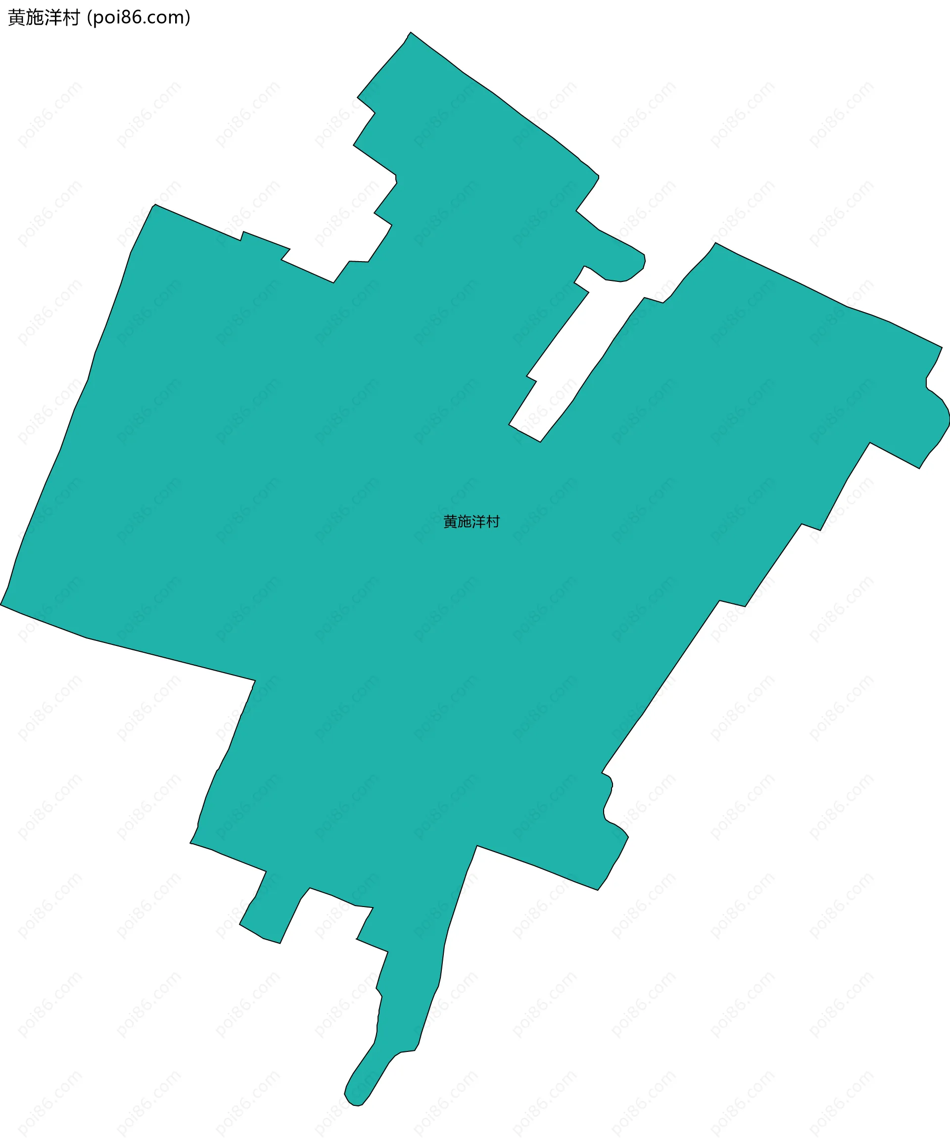 黄施洋村边界地图