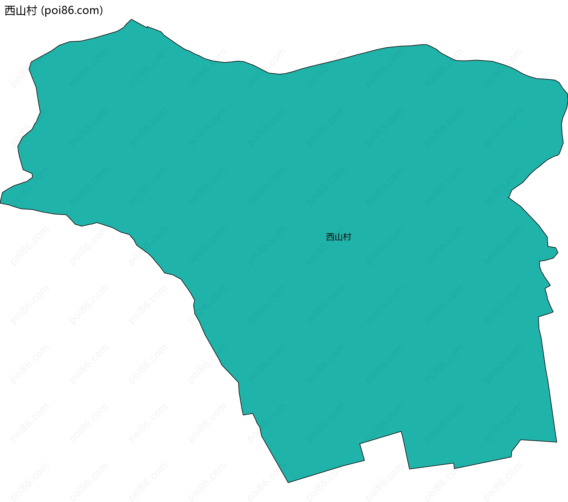 西山村边界地图