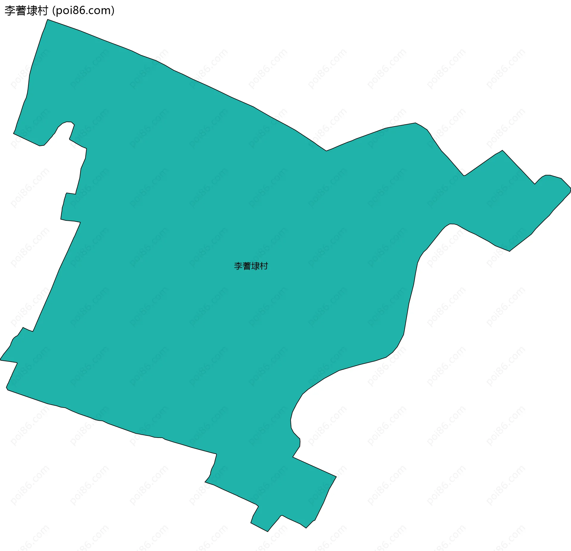 李蓍埭村边界地图