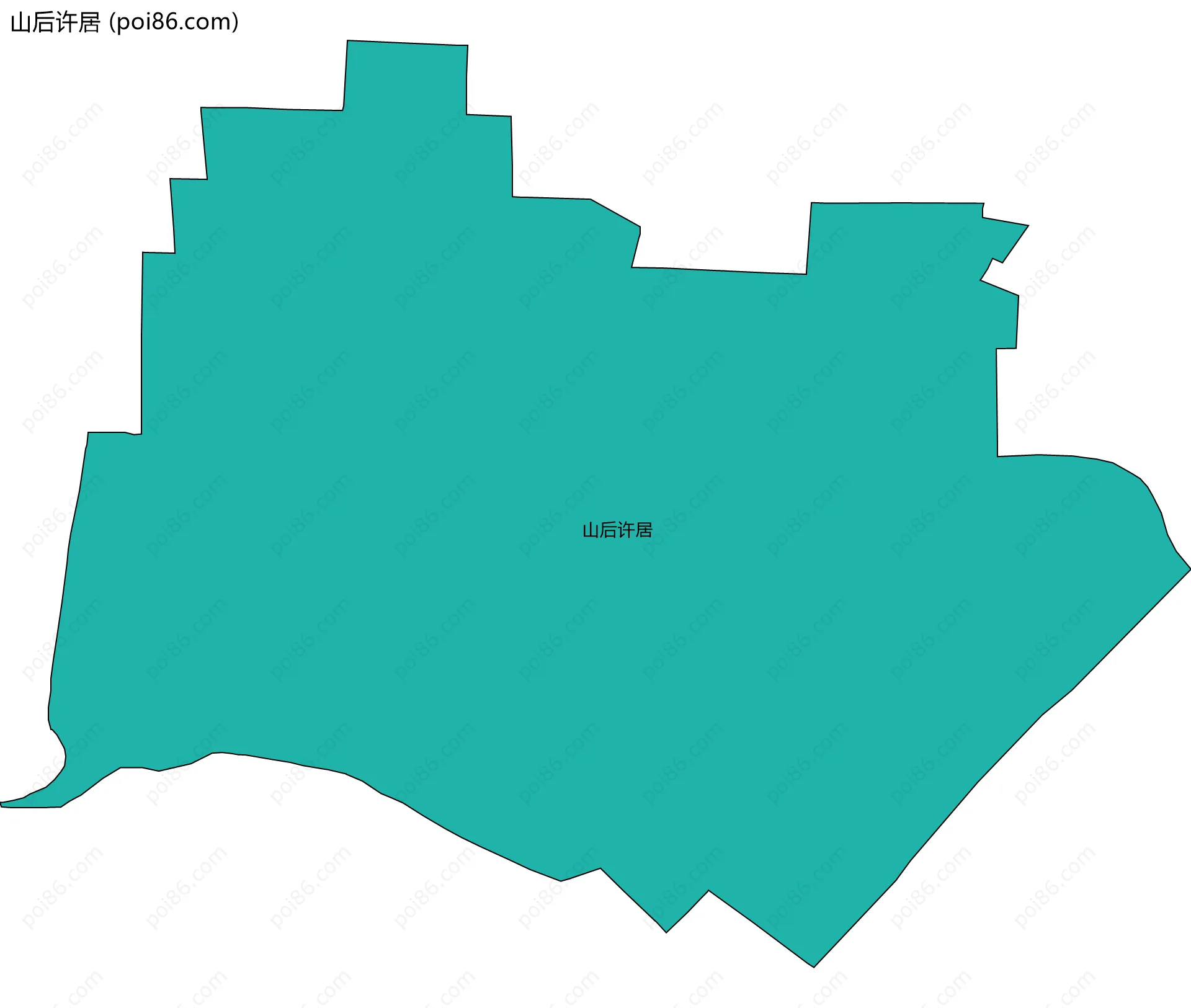 山后许居边界地图