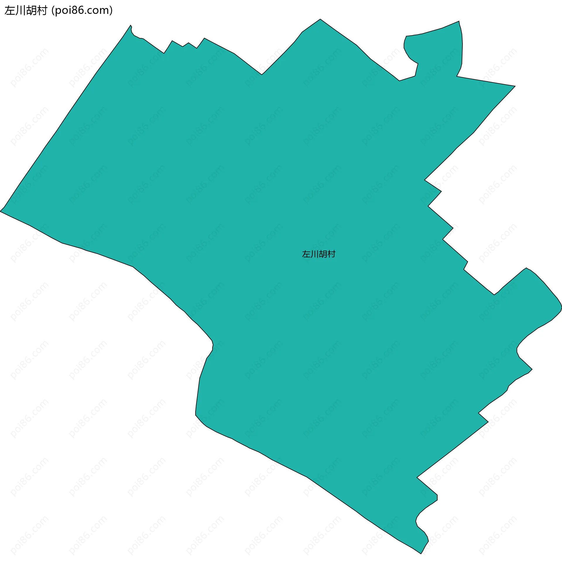 左川胡村边界地图