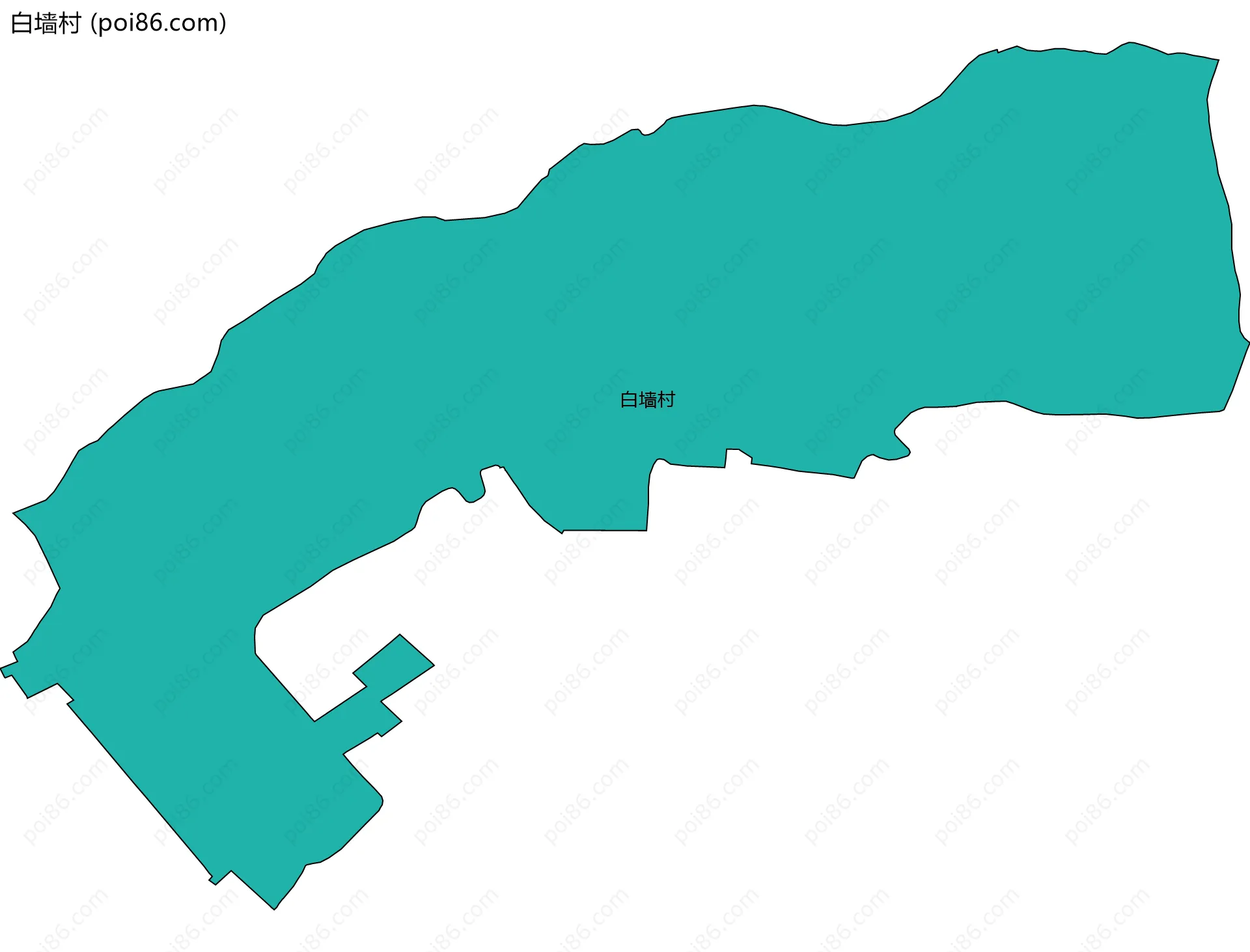 白墙村边界地图