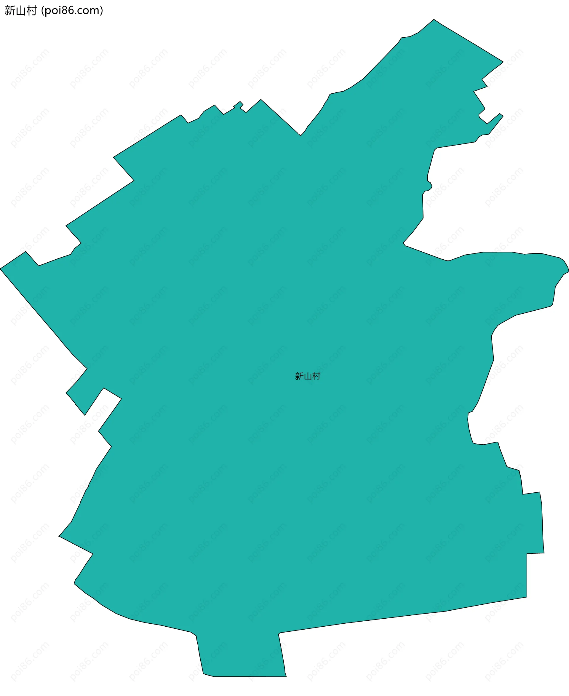 新山村边界地图