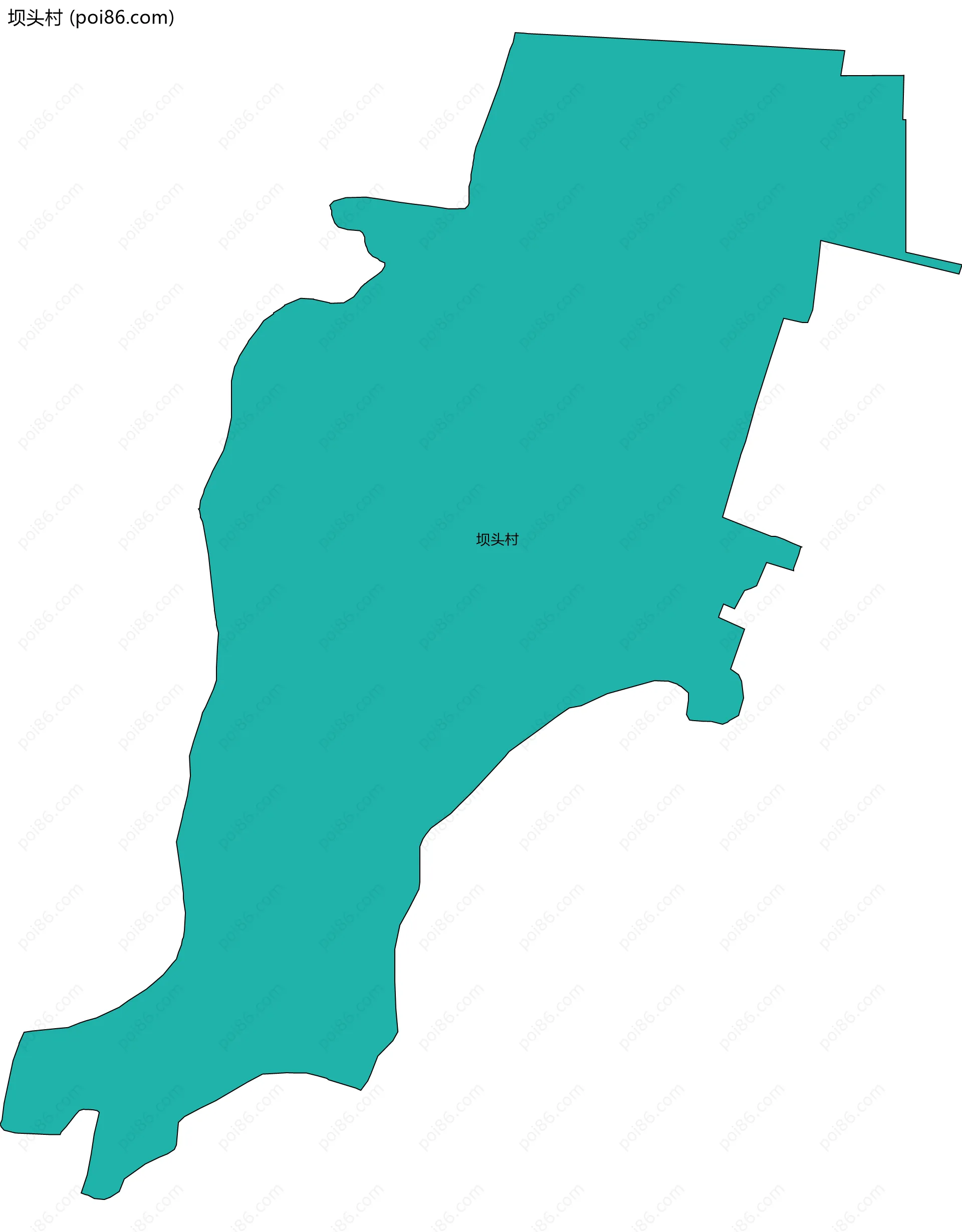 坝头村边界地图