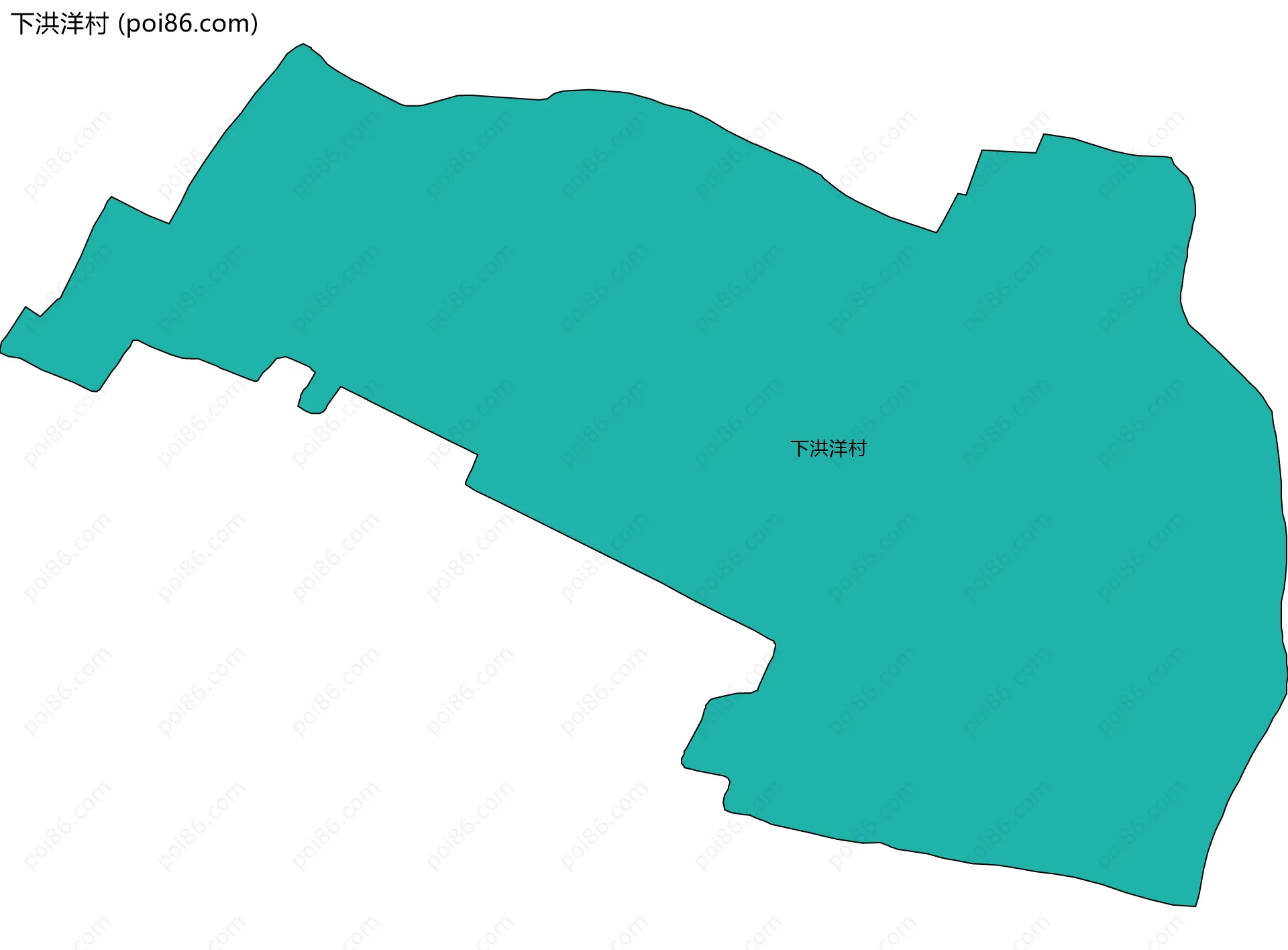 下洪洋村边界地图