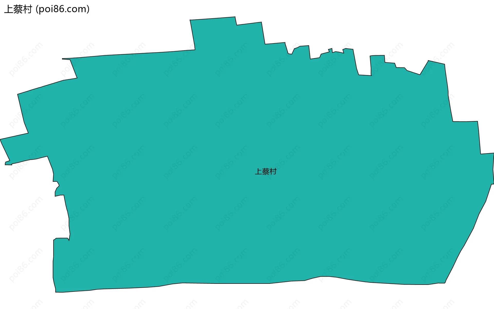 上蔡村边界地图