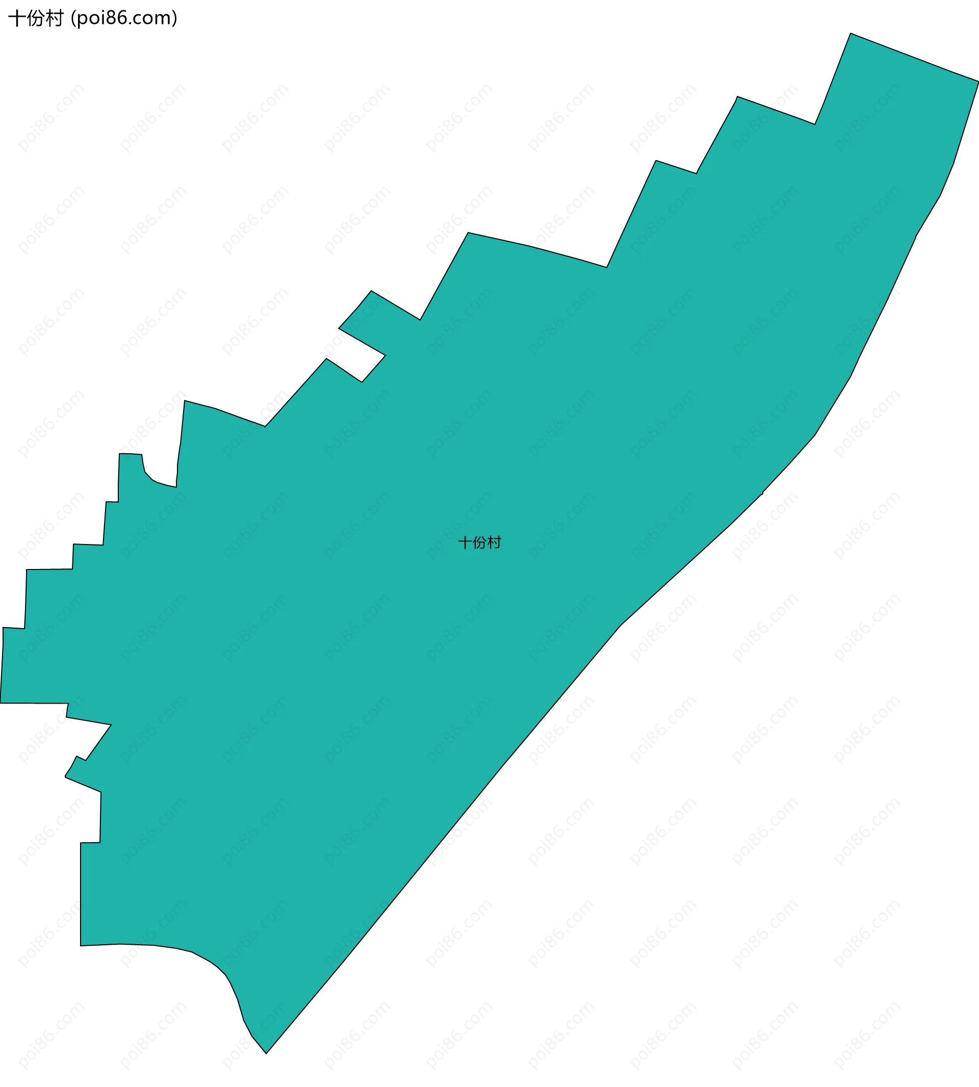 十份村边界地图