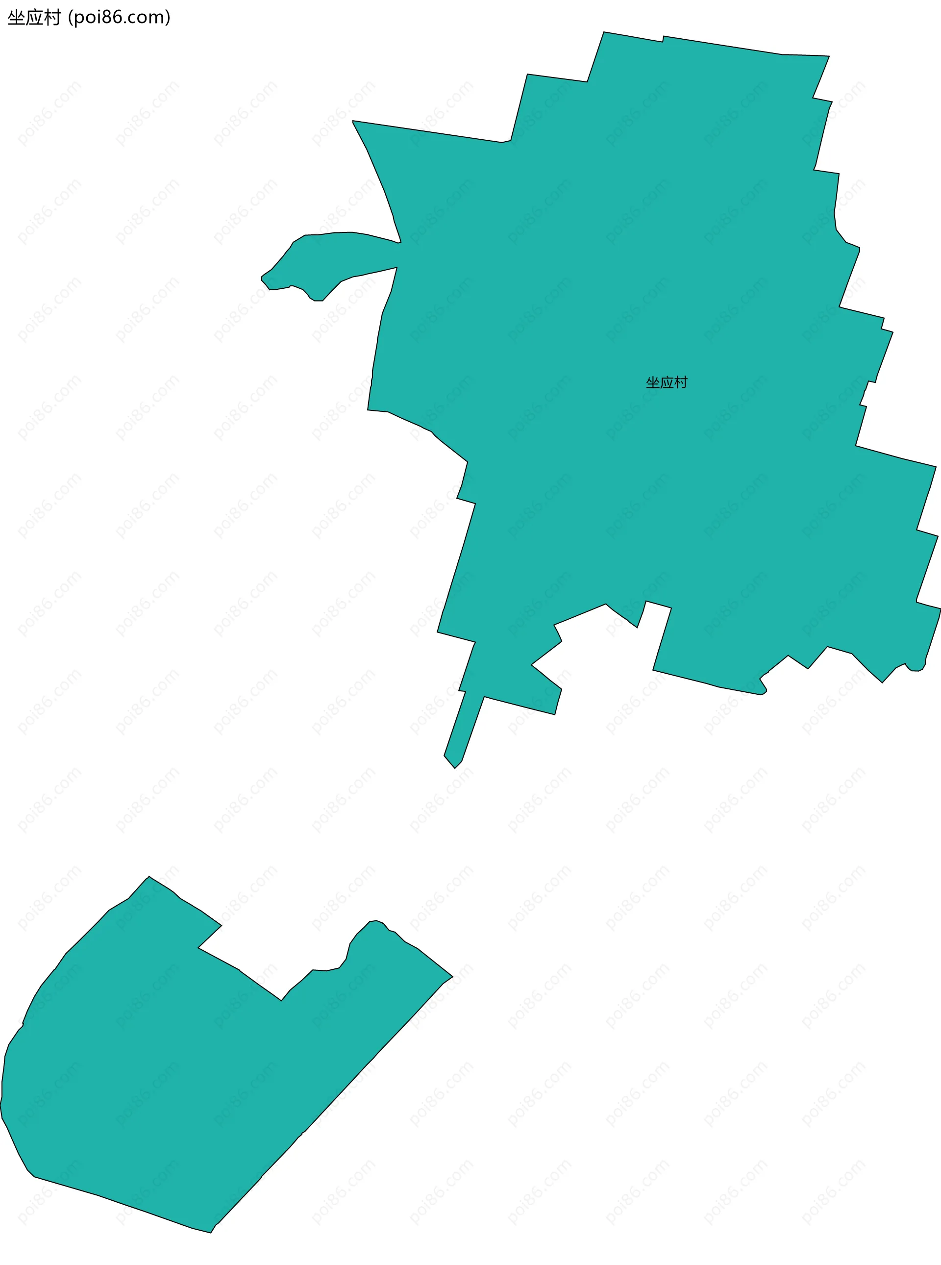 坐应村边界地图