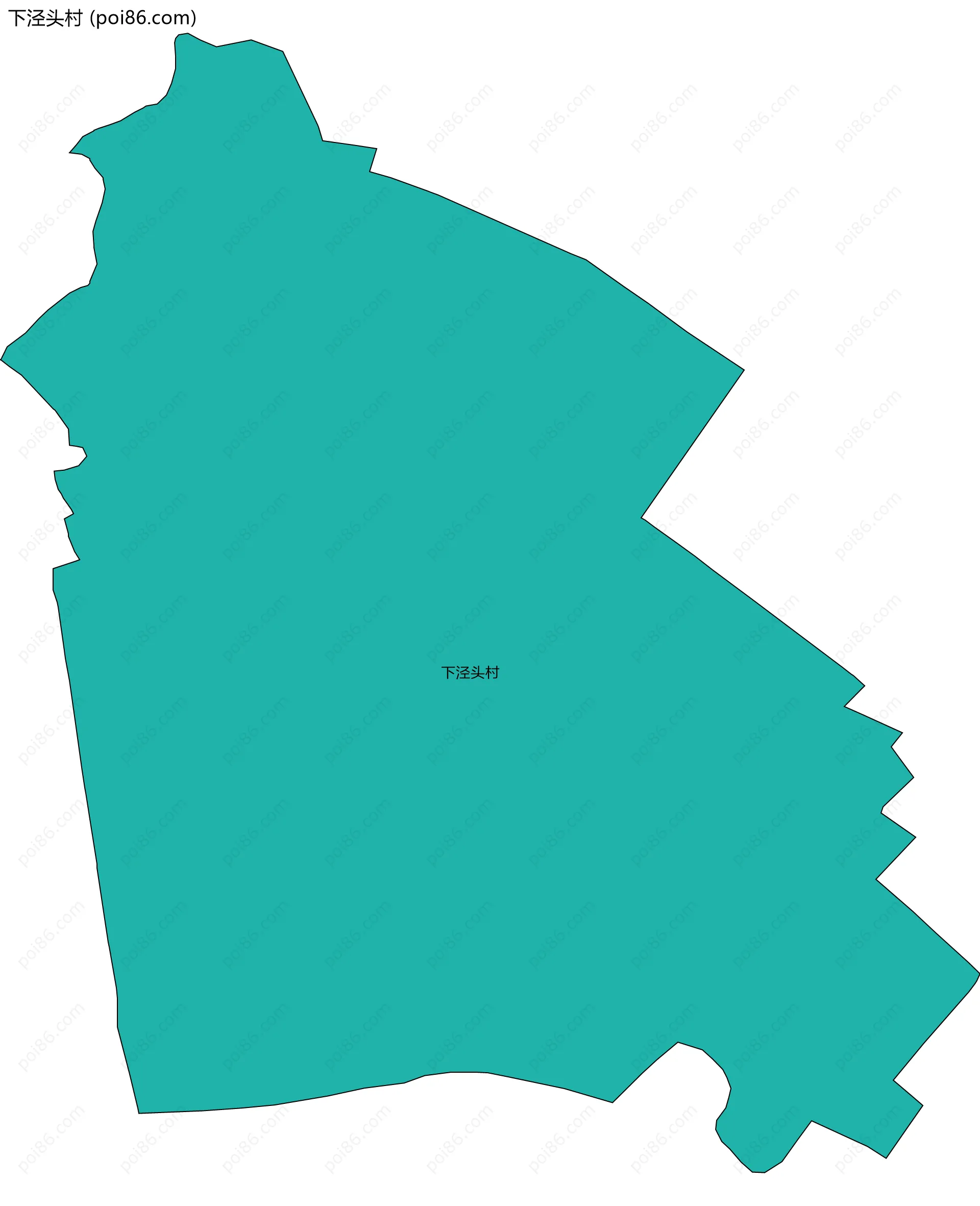 下泾头村边界地图