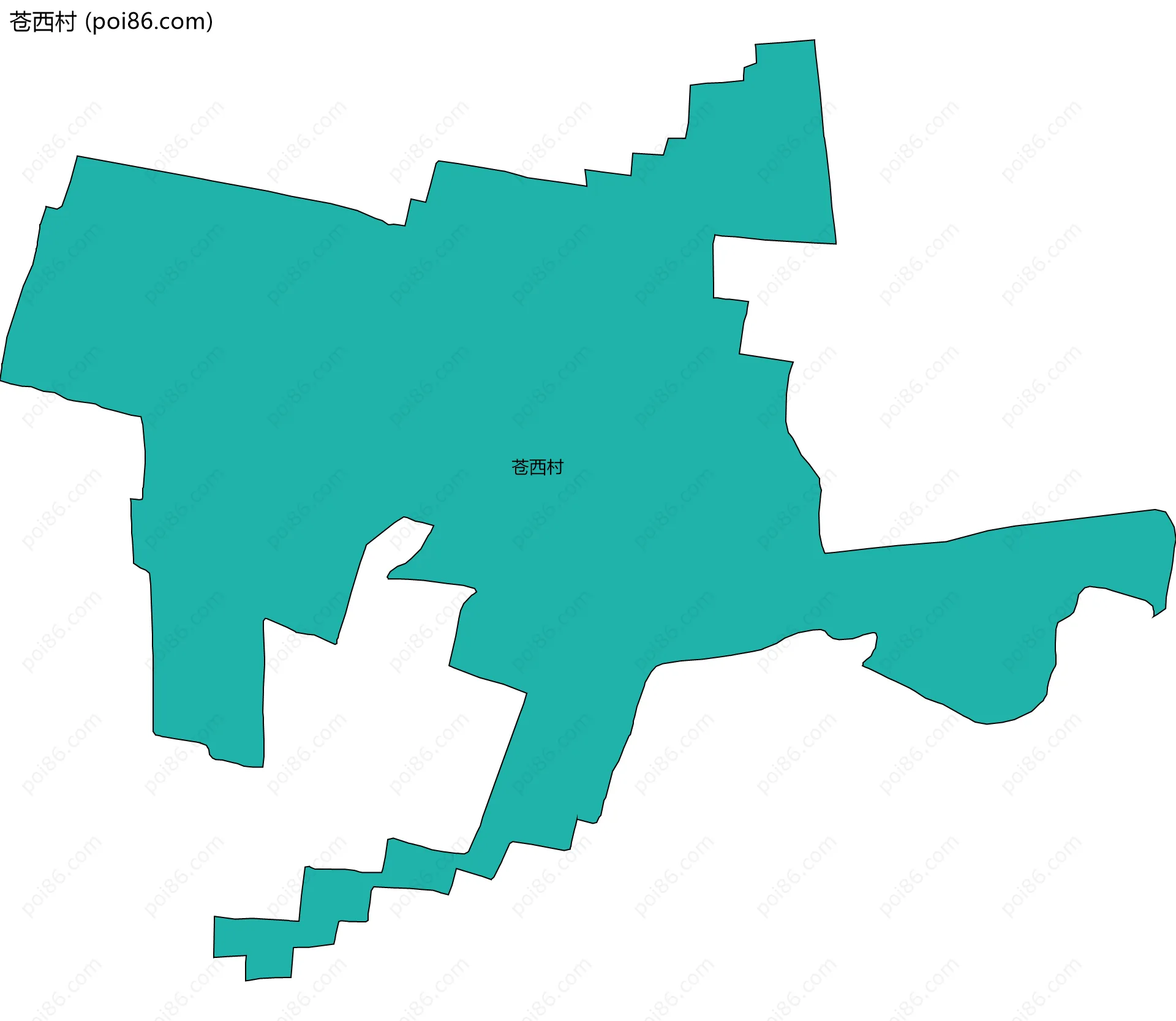 苍西村边界地图