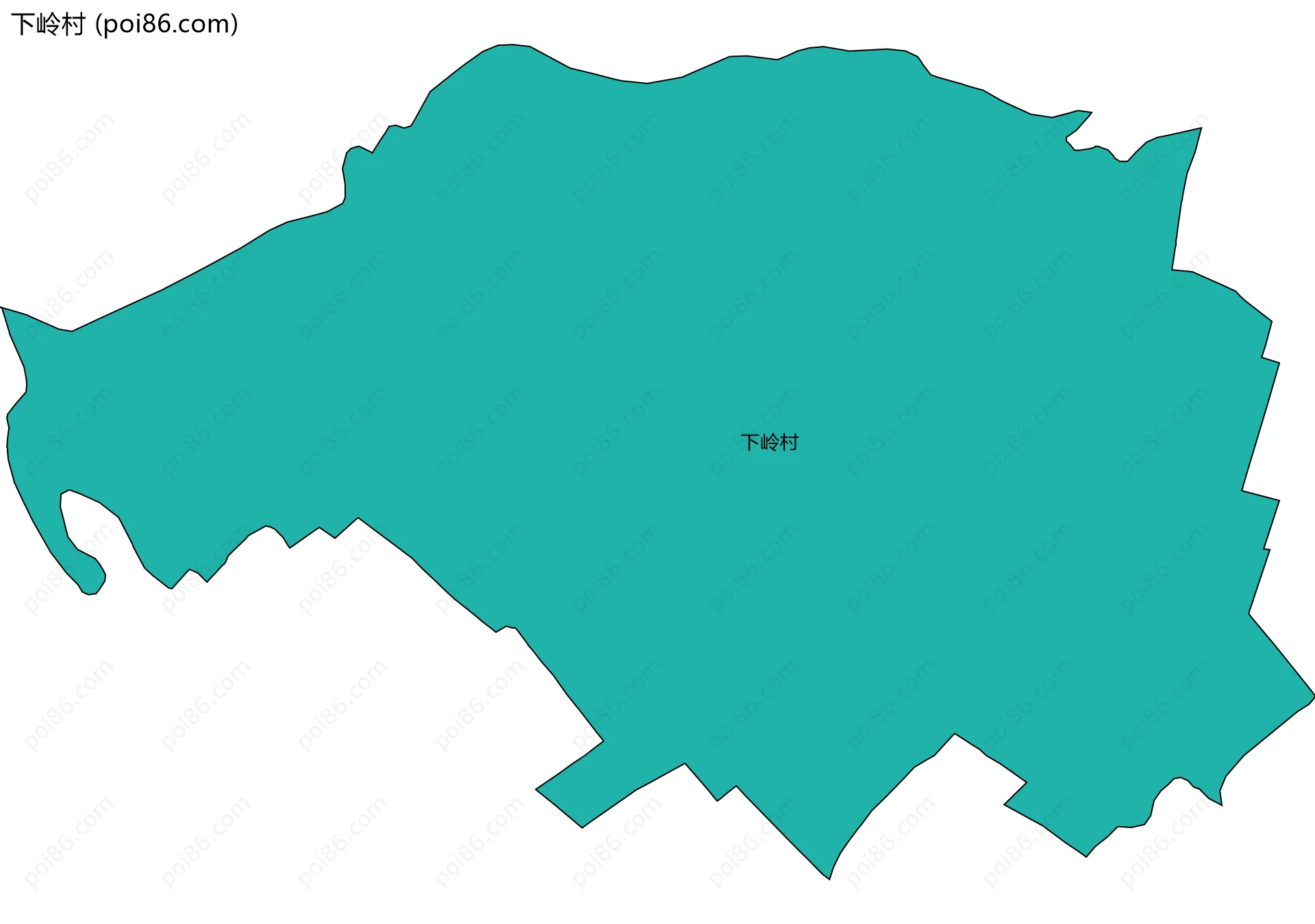 下岭村边界地图
