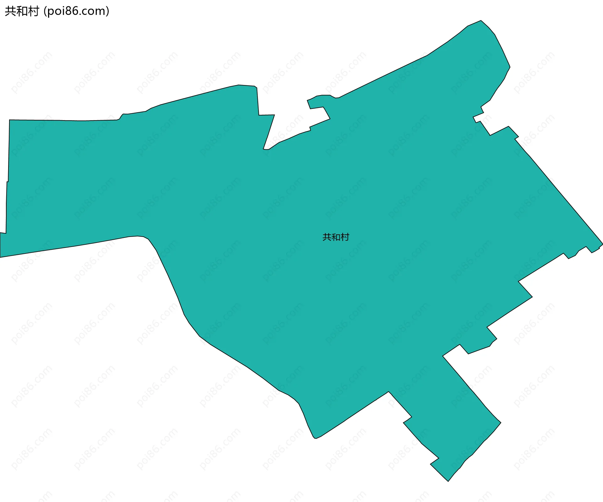 共和村边界地图