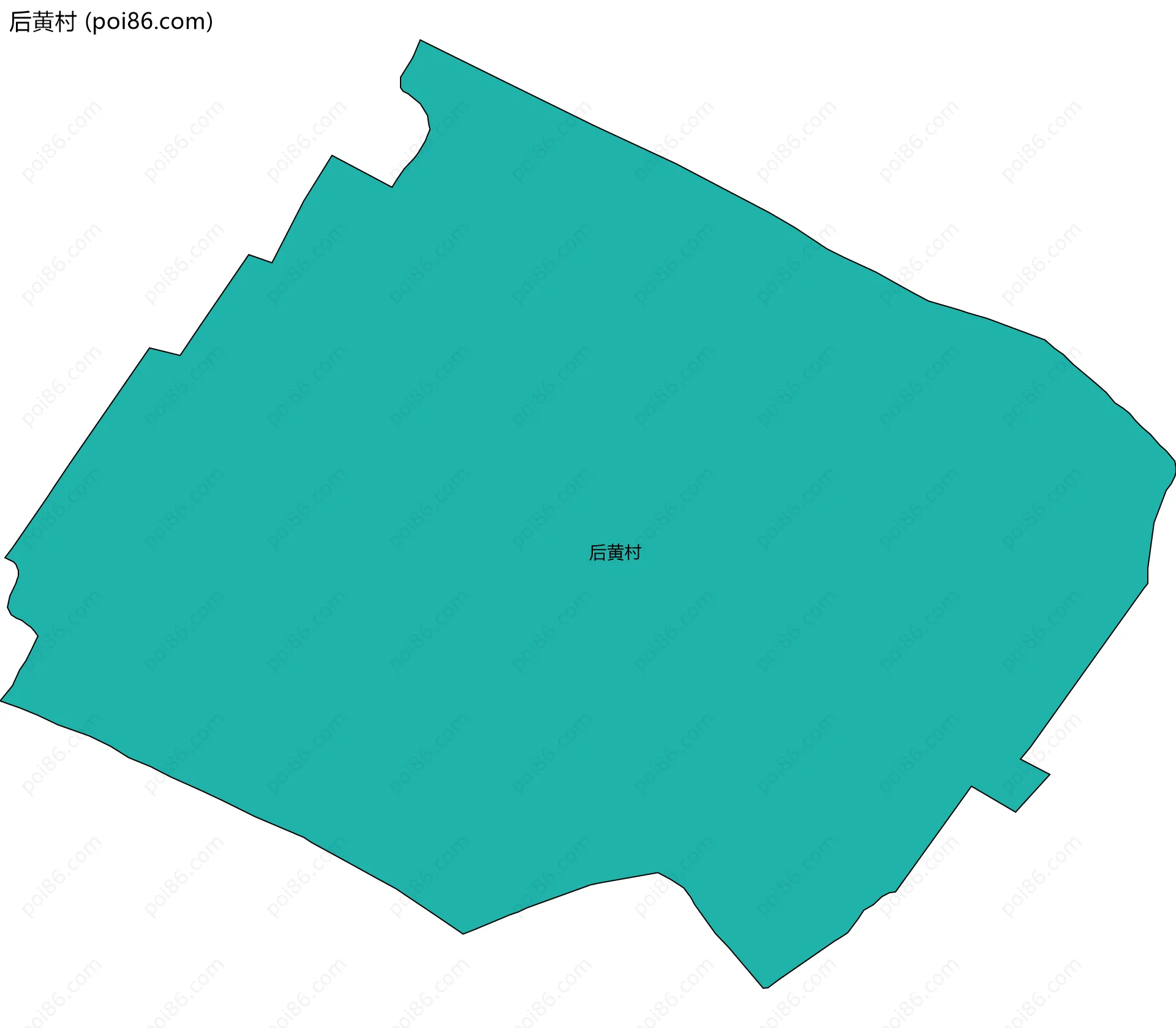 后黄村边界地图