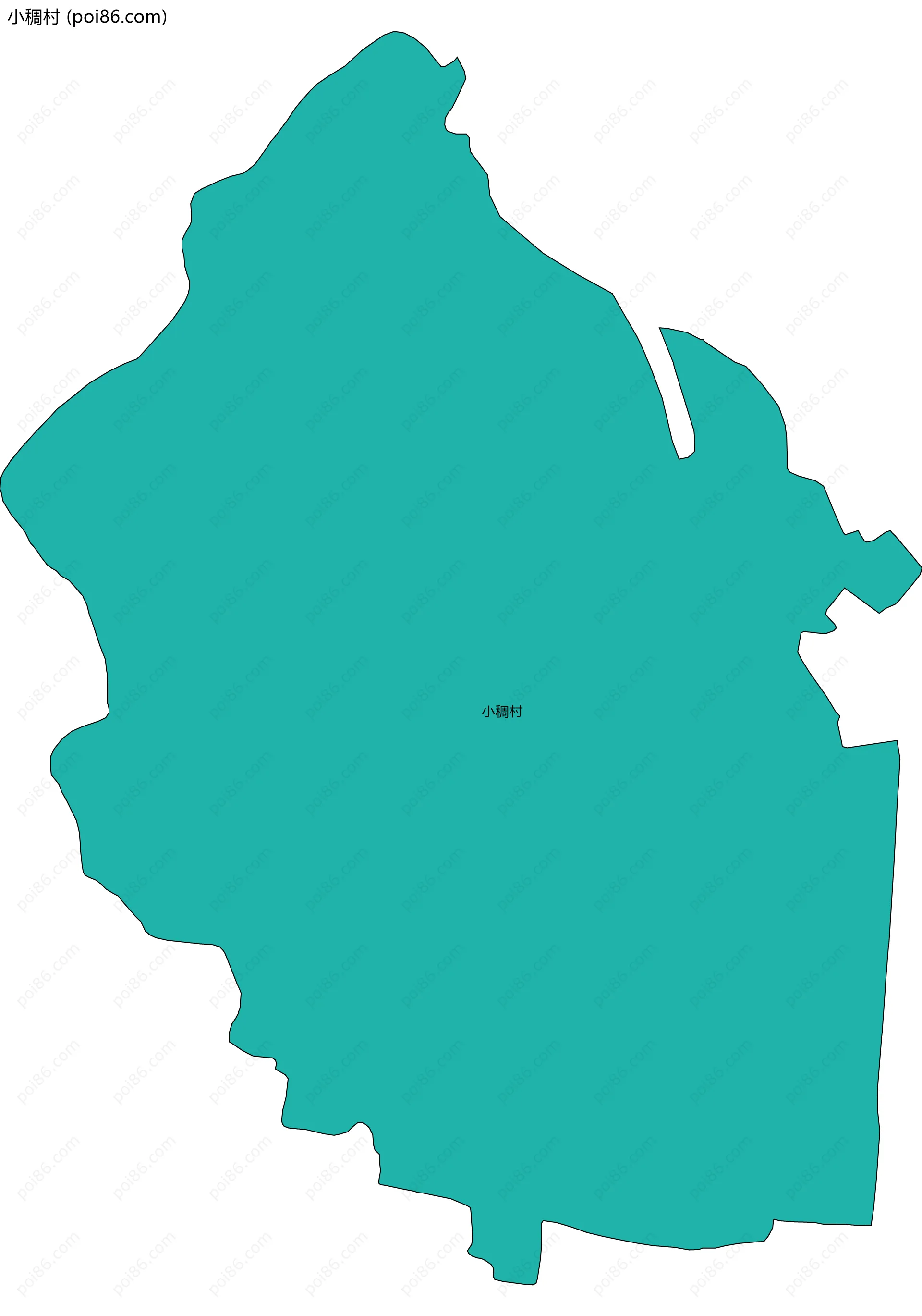 小稠村边界地图