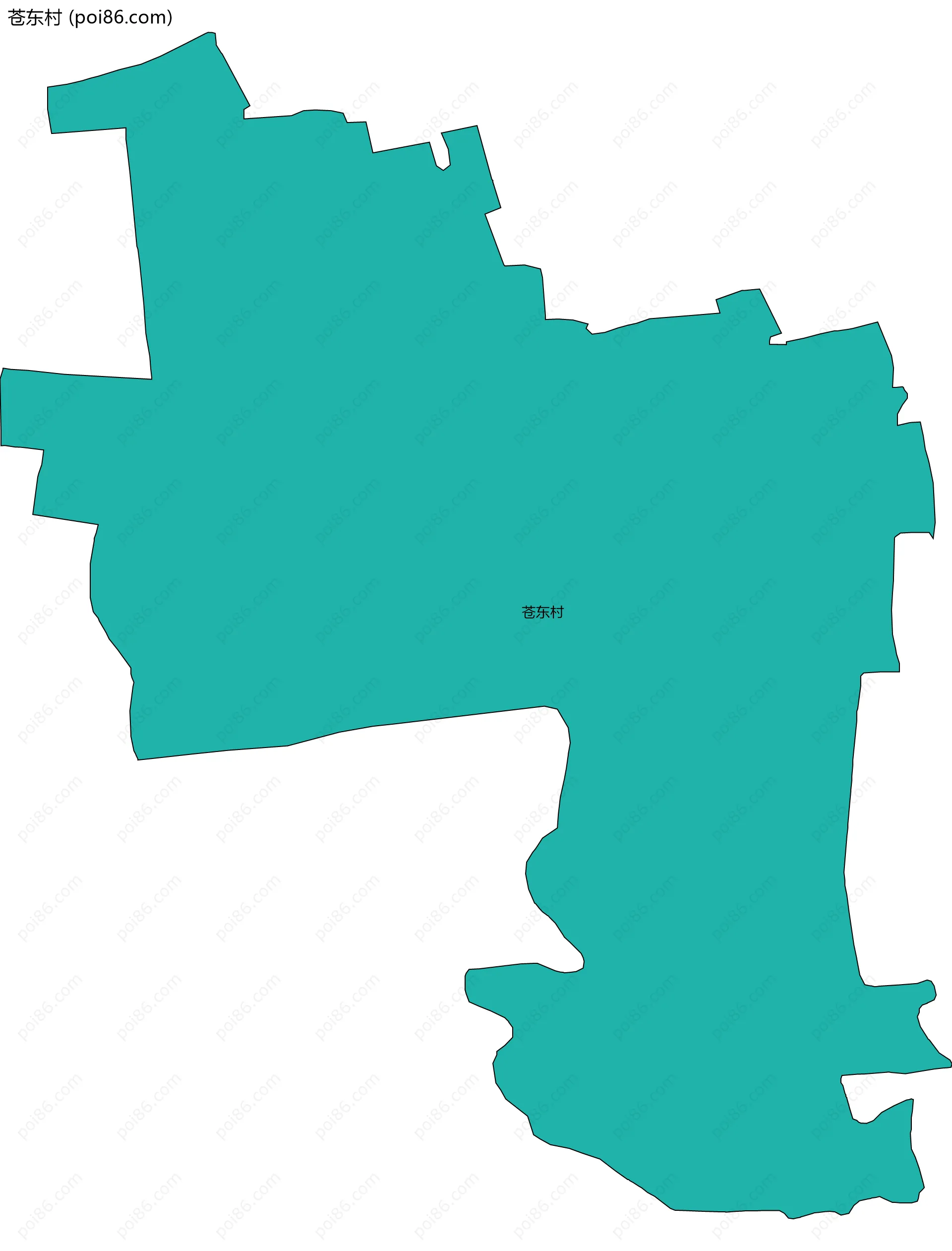 苍东村边界地图