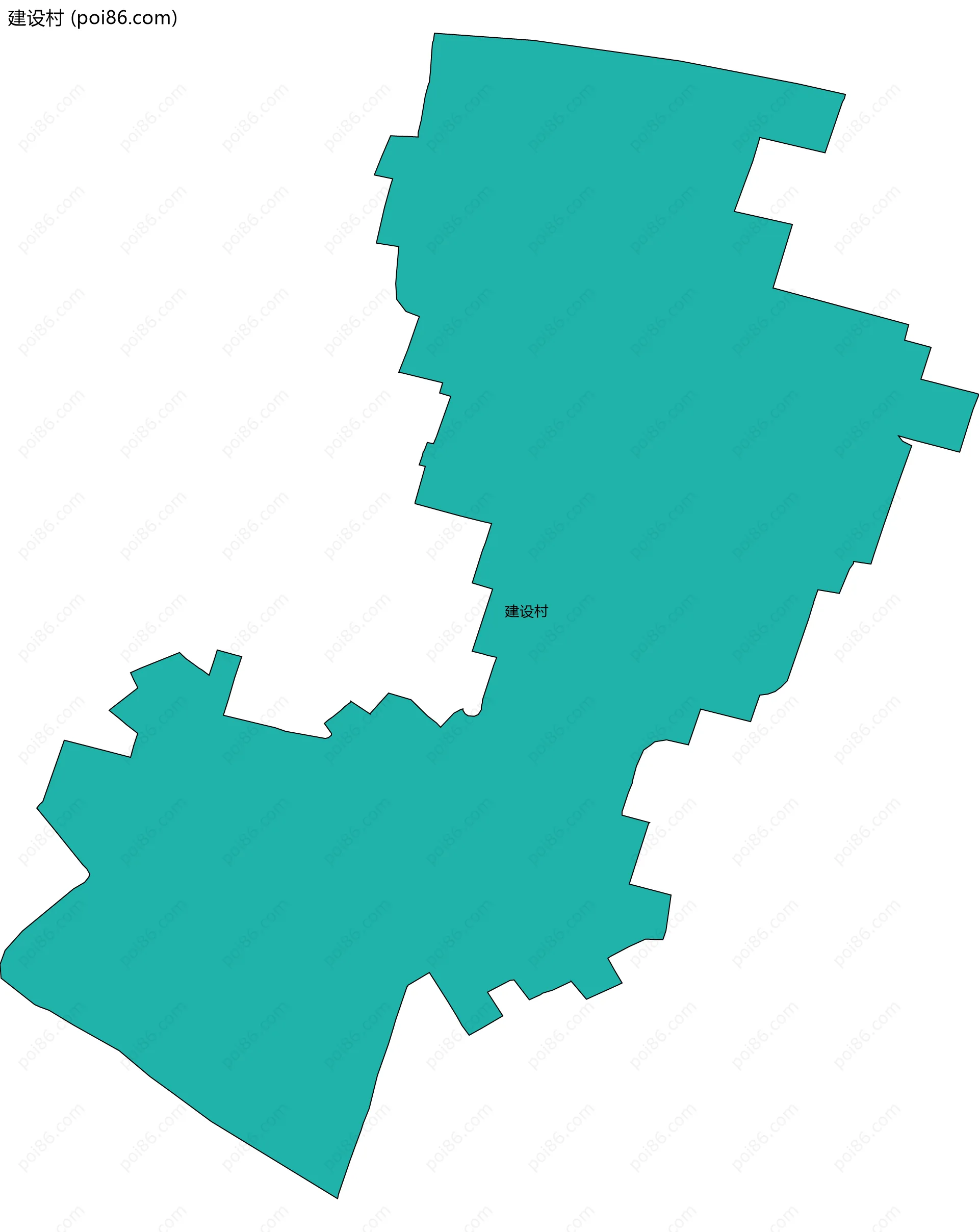 建设村边界地图