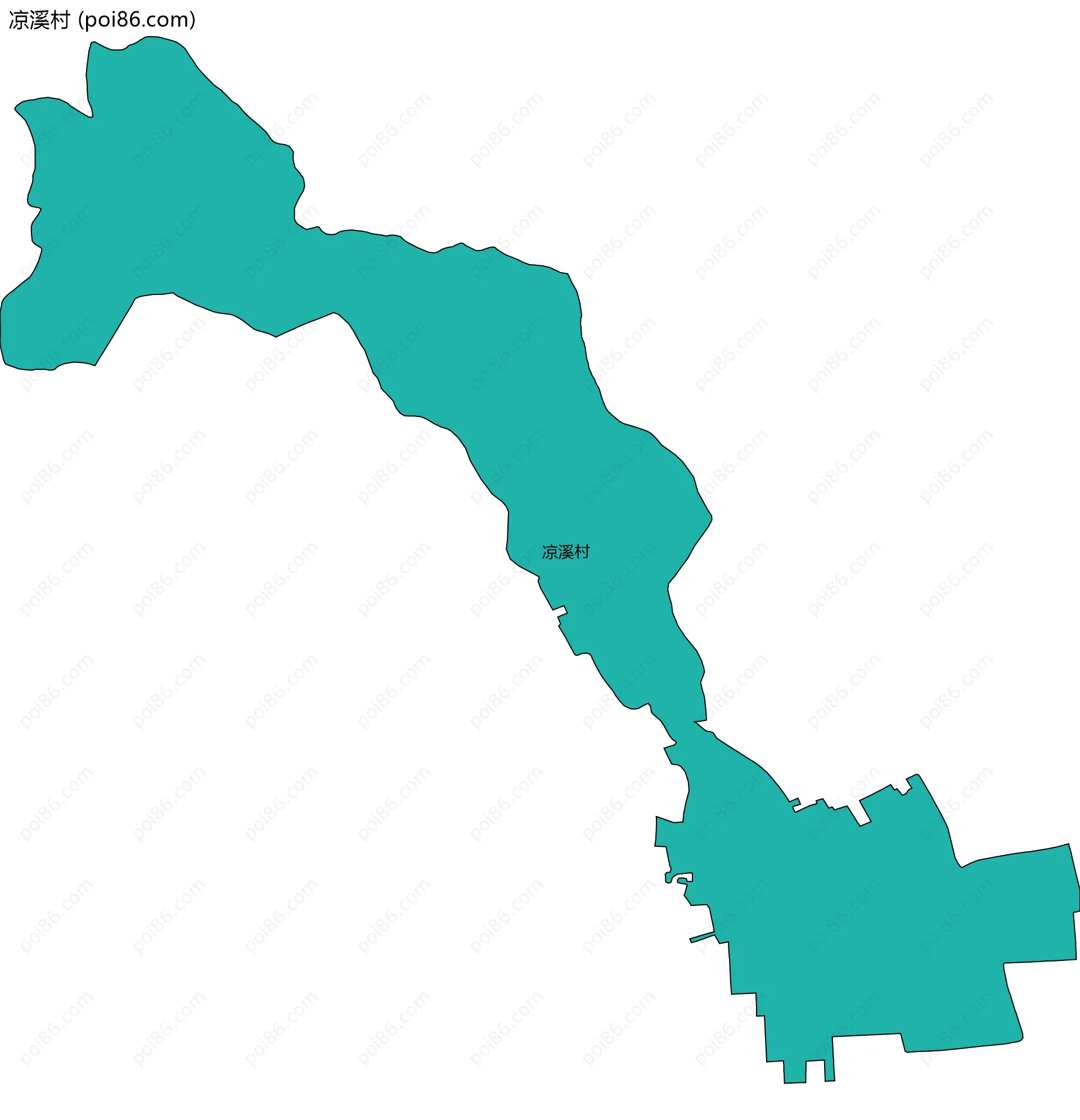 凉溪村边界地图