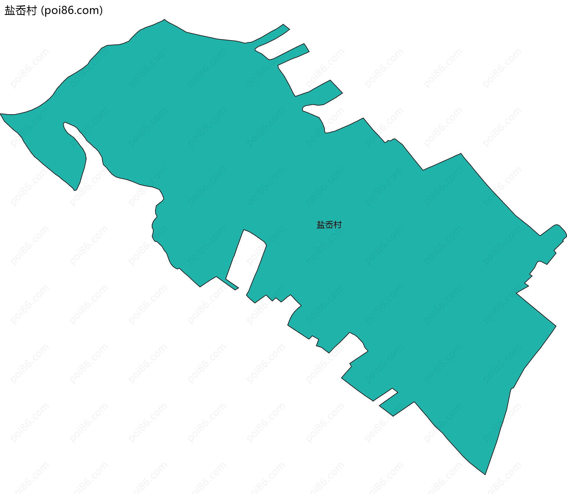 盐岙村边界地图