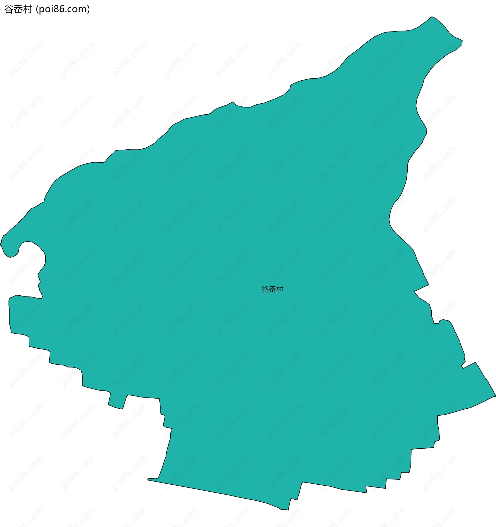 谷岙村边界地图