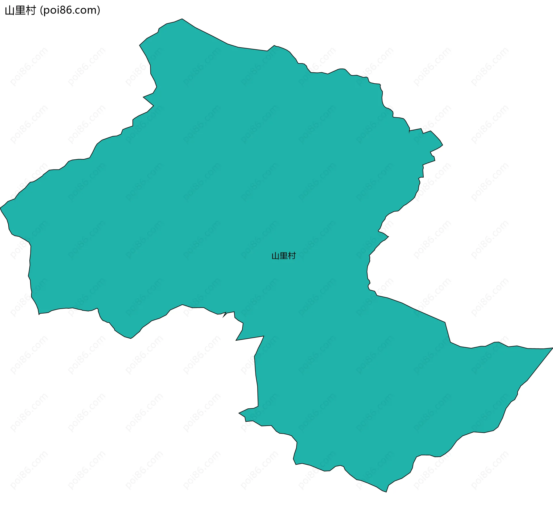 山里村边界地图