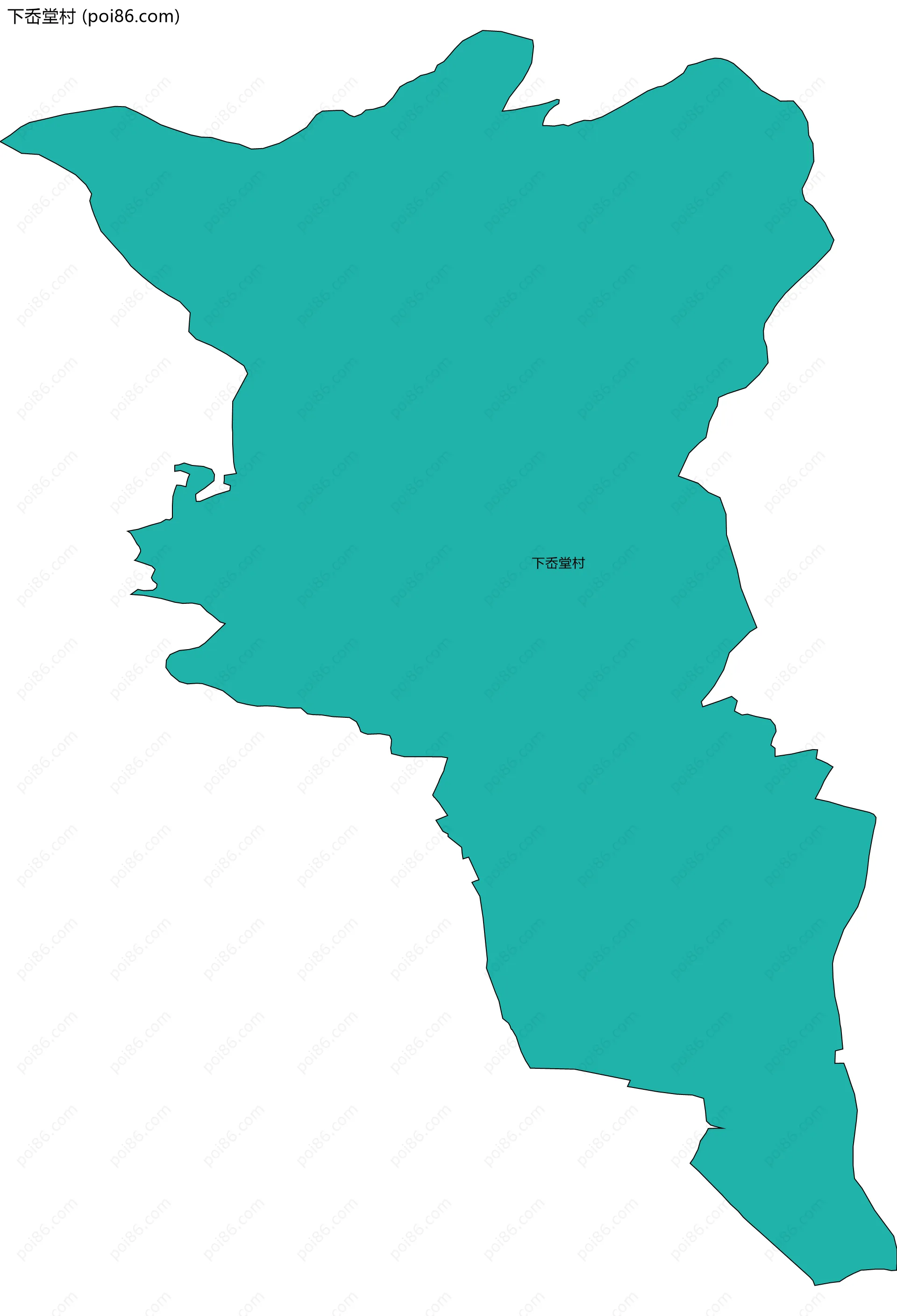 下岙堂村边界地图