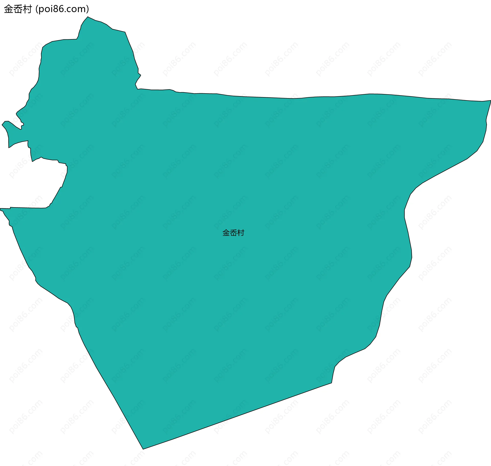 金岙村边界地图