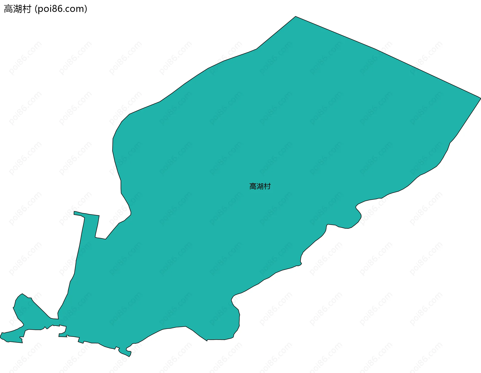 高湖村边界地图