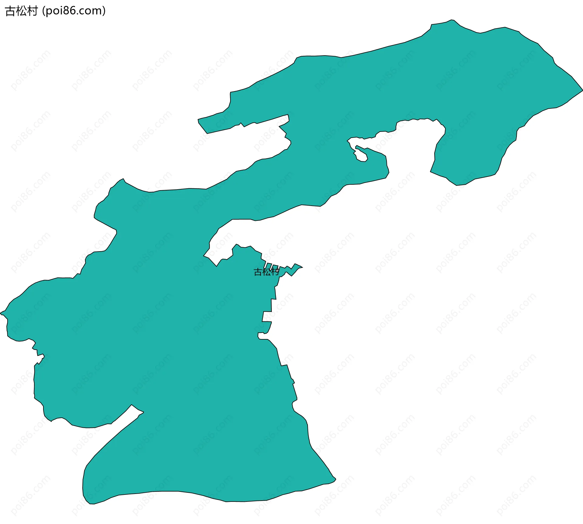 古松村边界地图