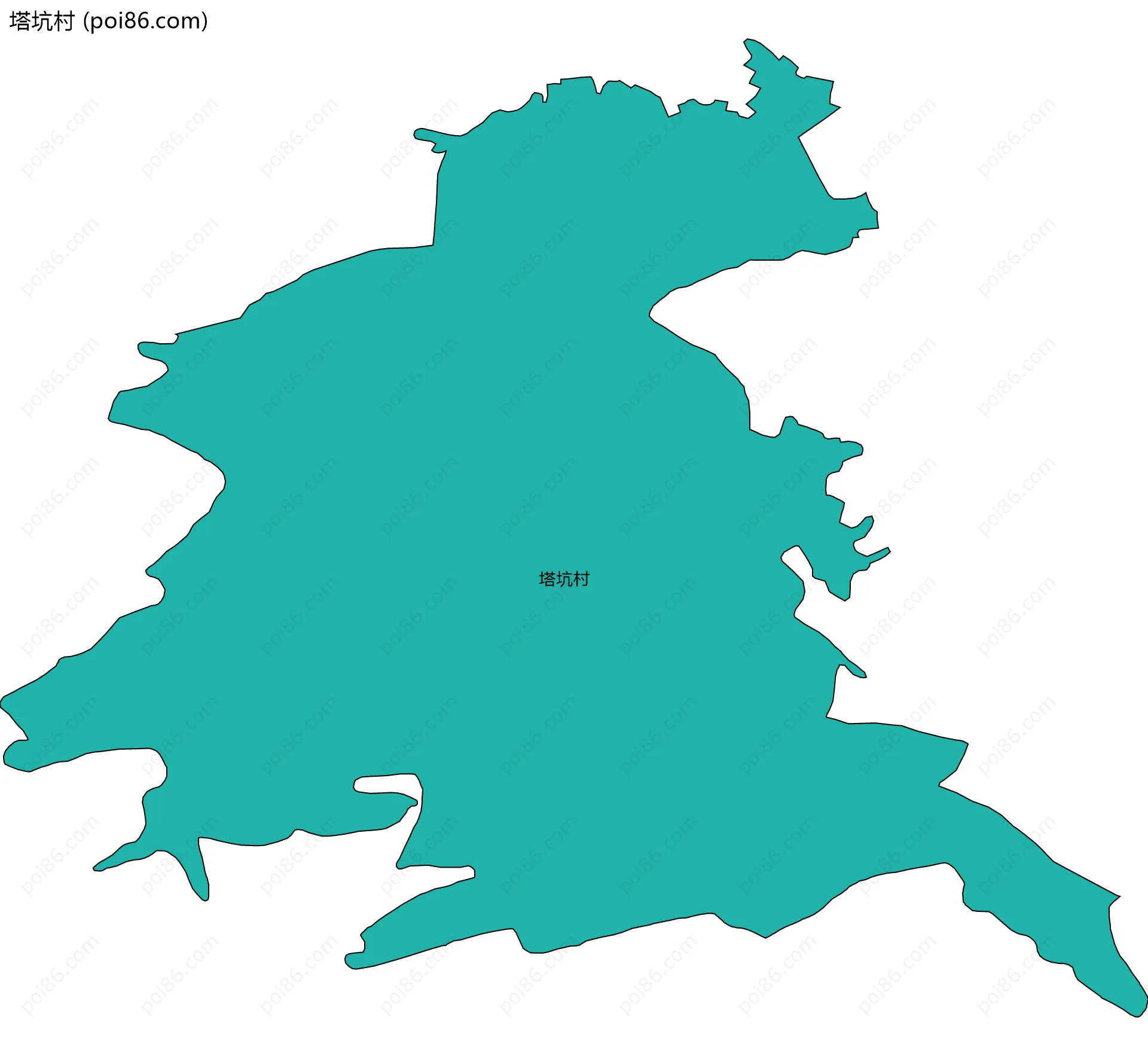 塔坑村边界地图