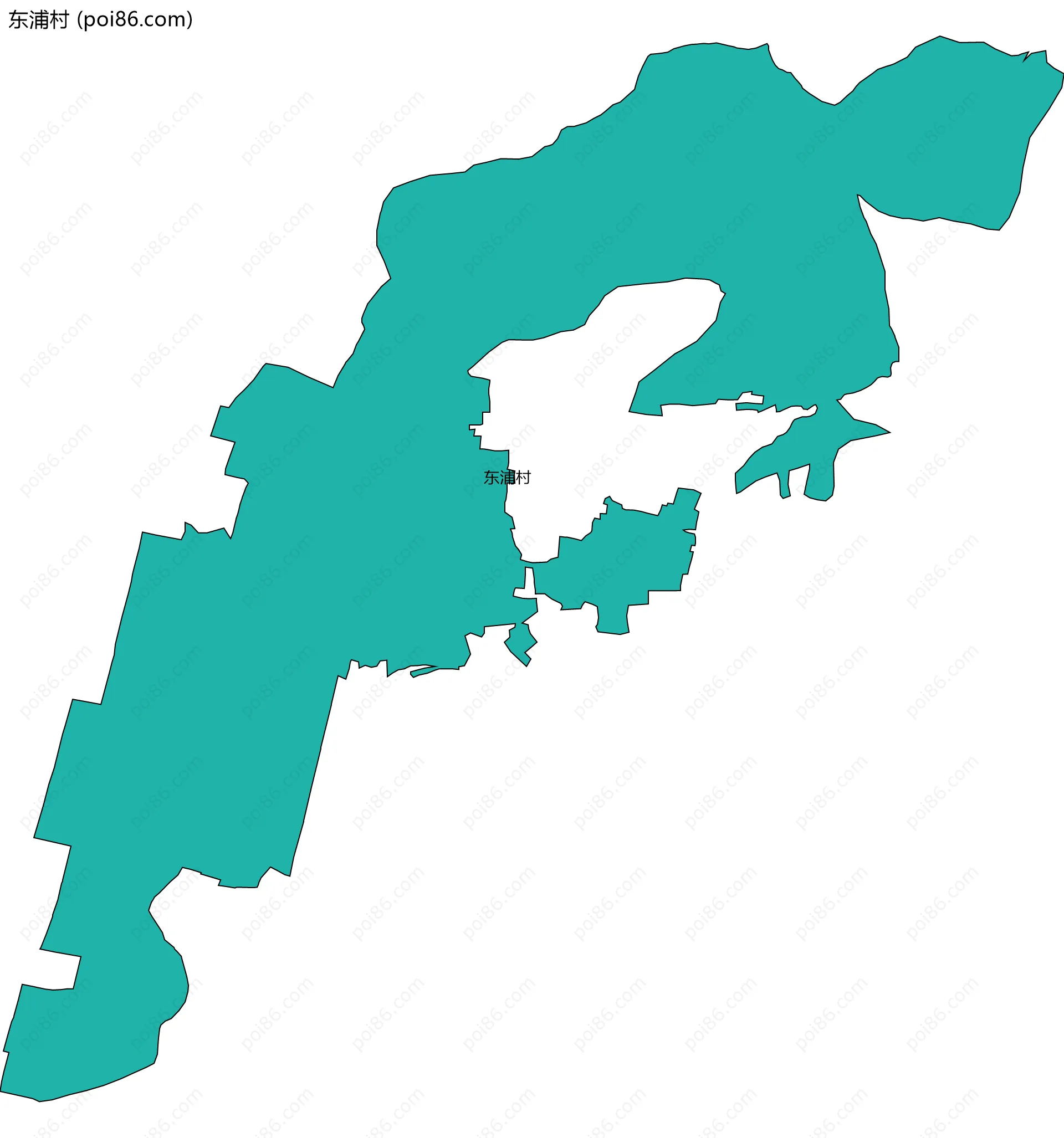 东浦村边界地图