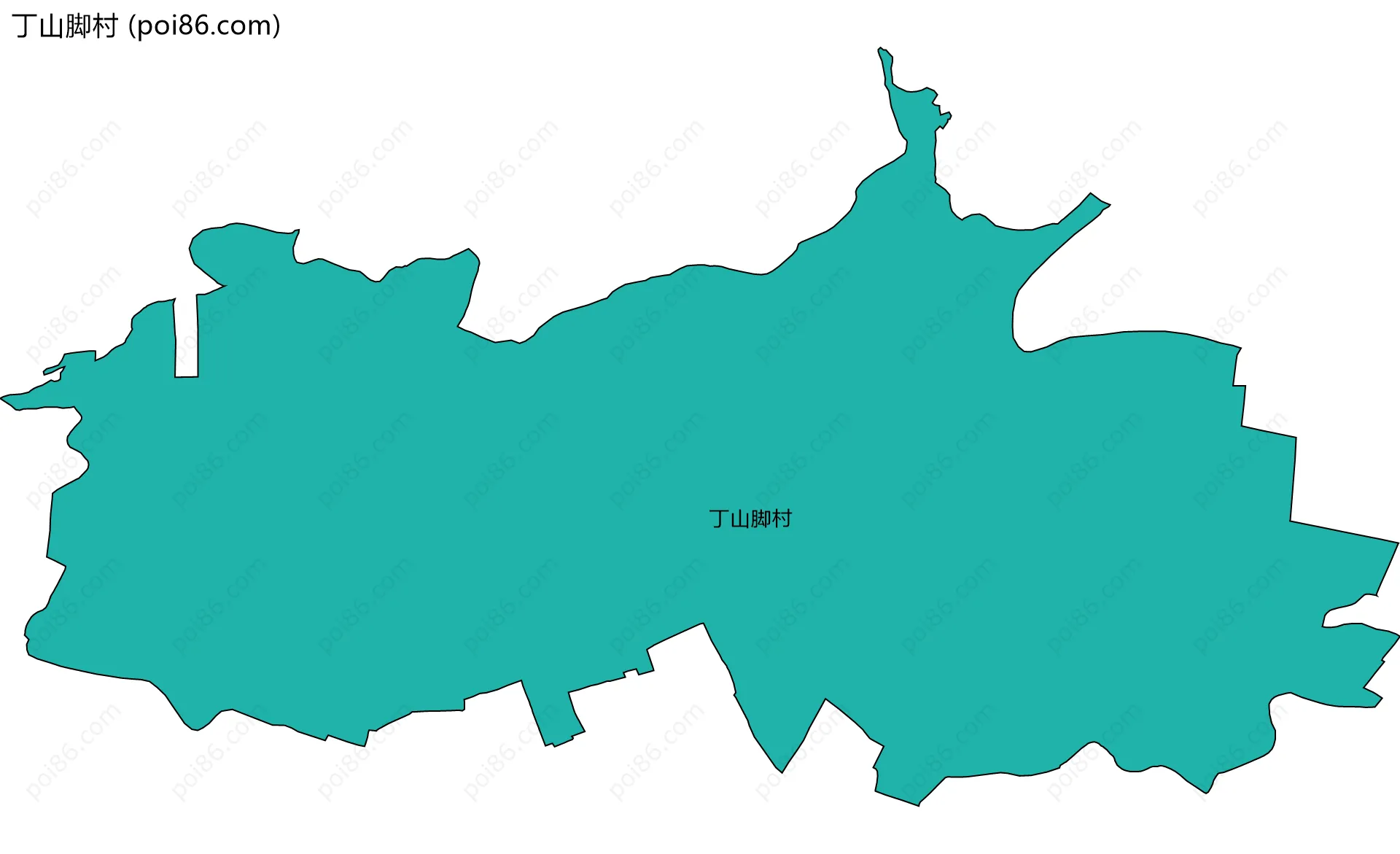 丁山脚村边界地图