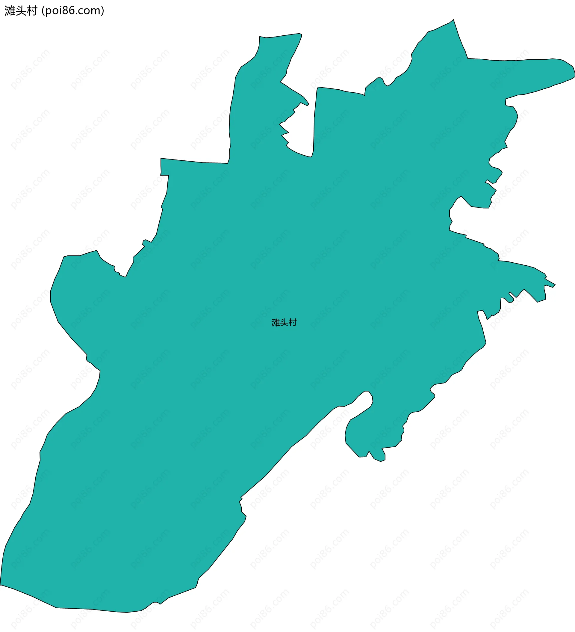 滩头村边界地图