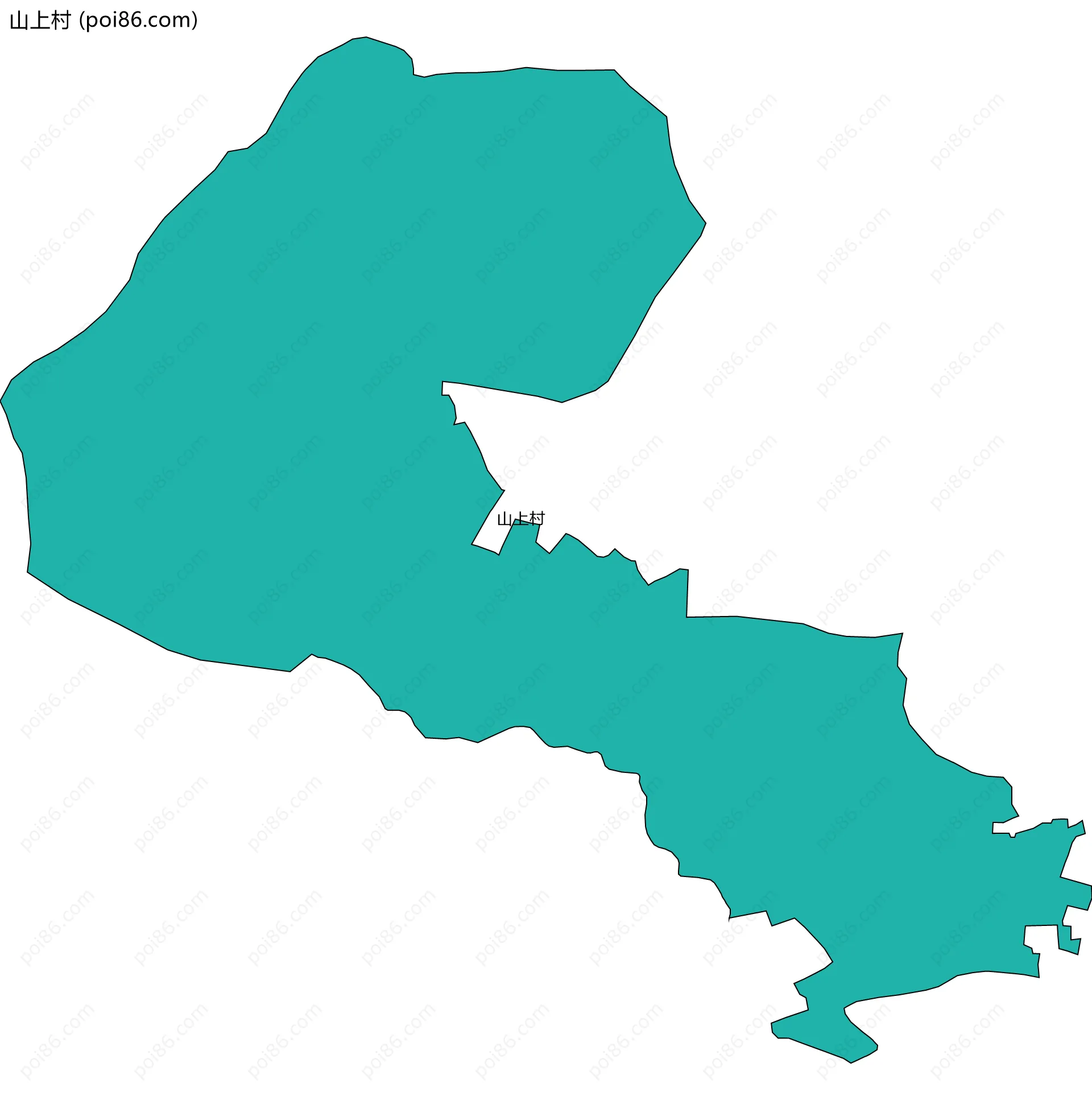 山上村边界地图