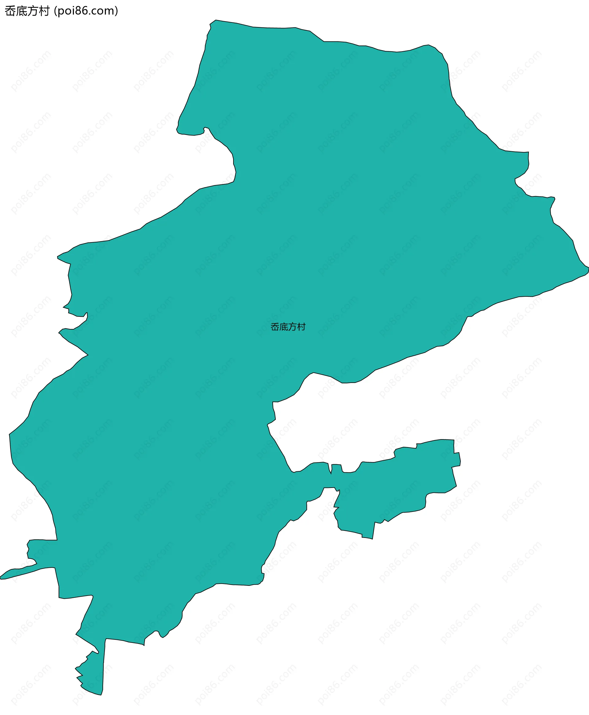 岙底方村边界地图