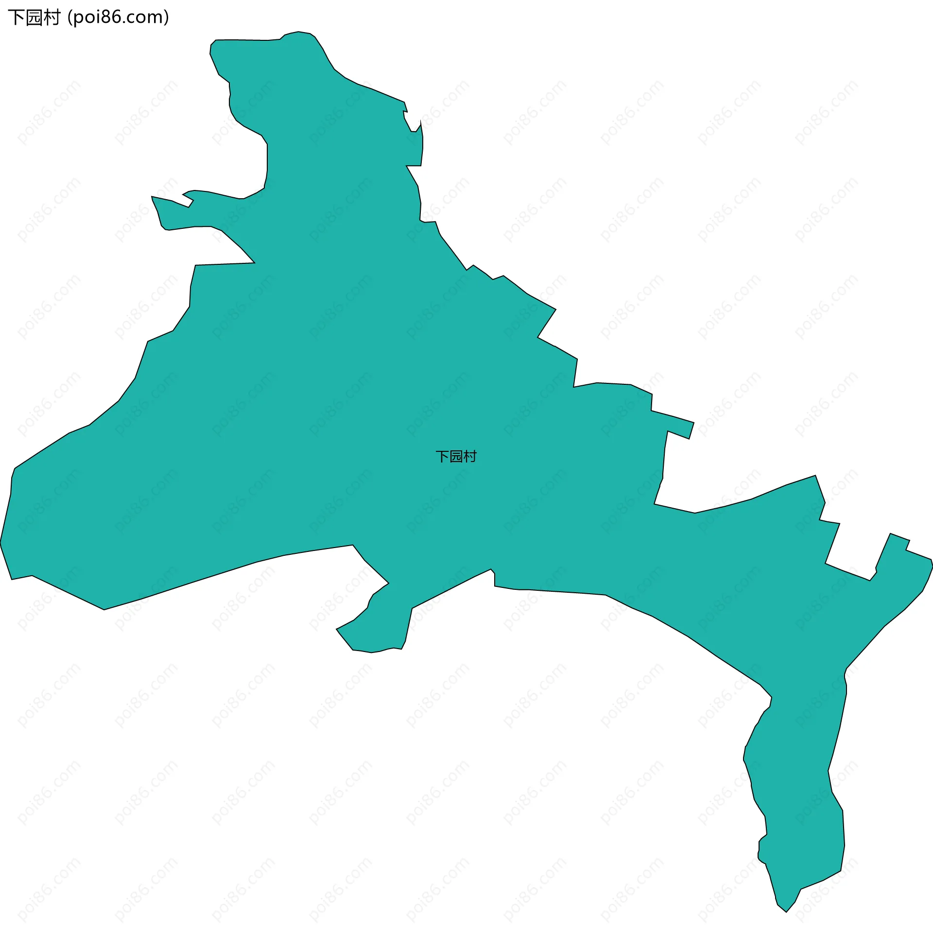 下园村边界地图