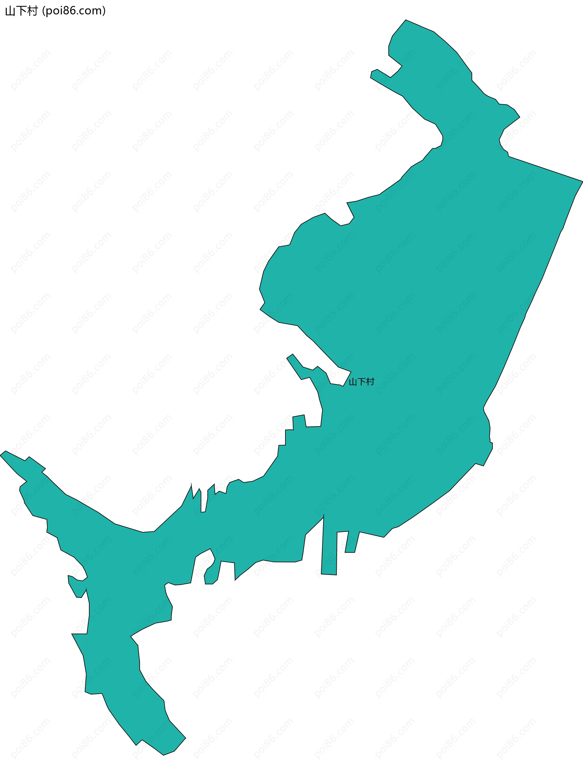 山下村边界地图