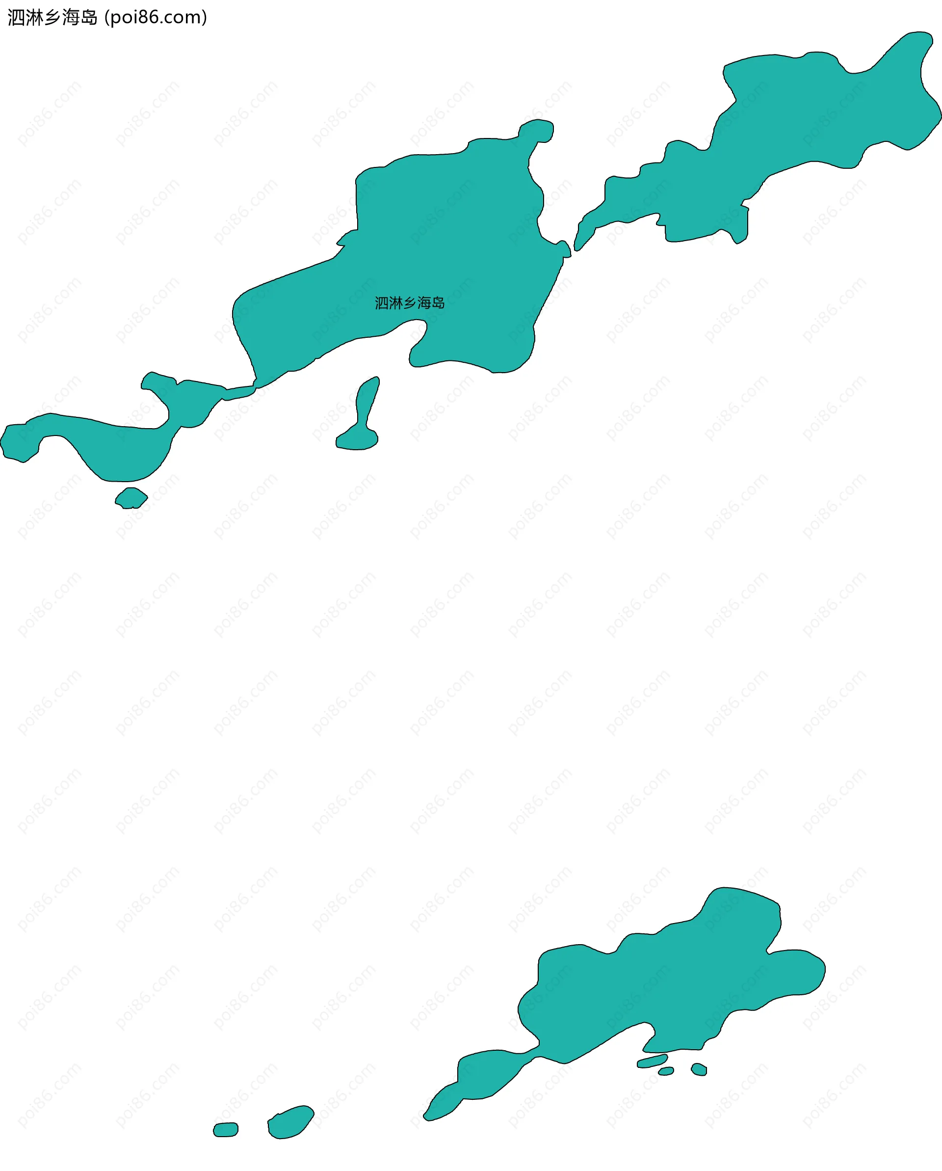 泗淋乡海岛边界地图