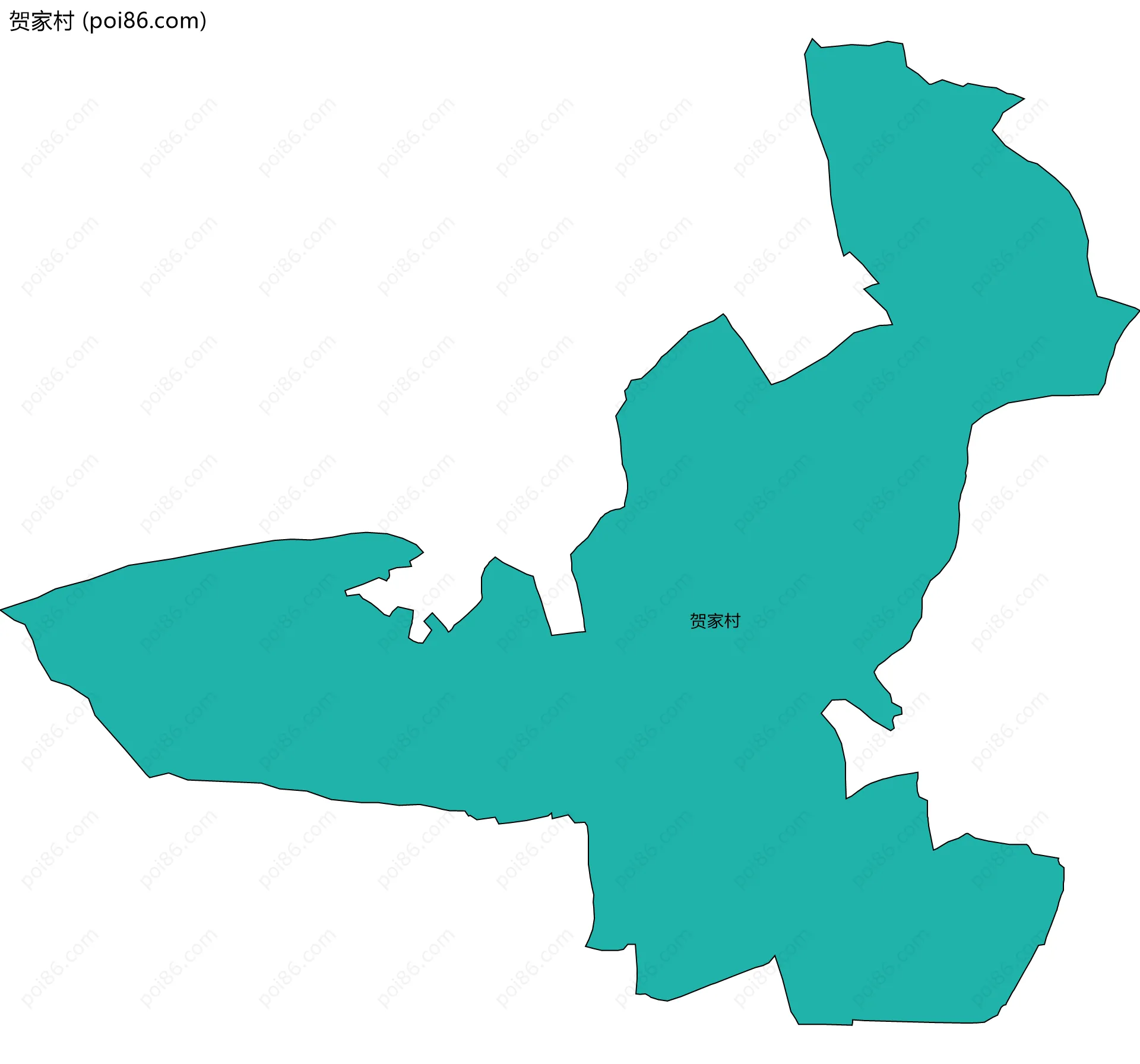 贺家村边界地图