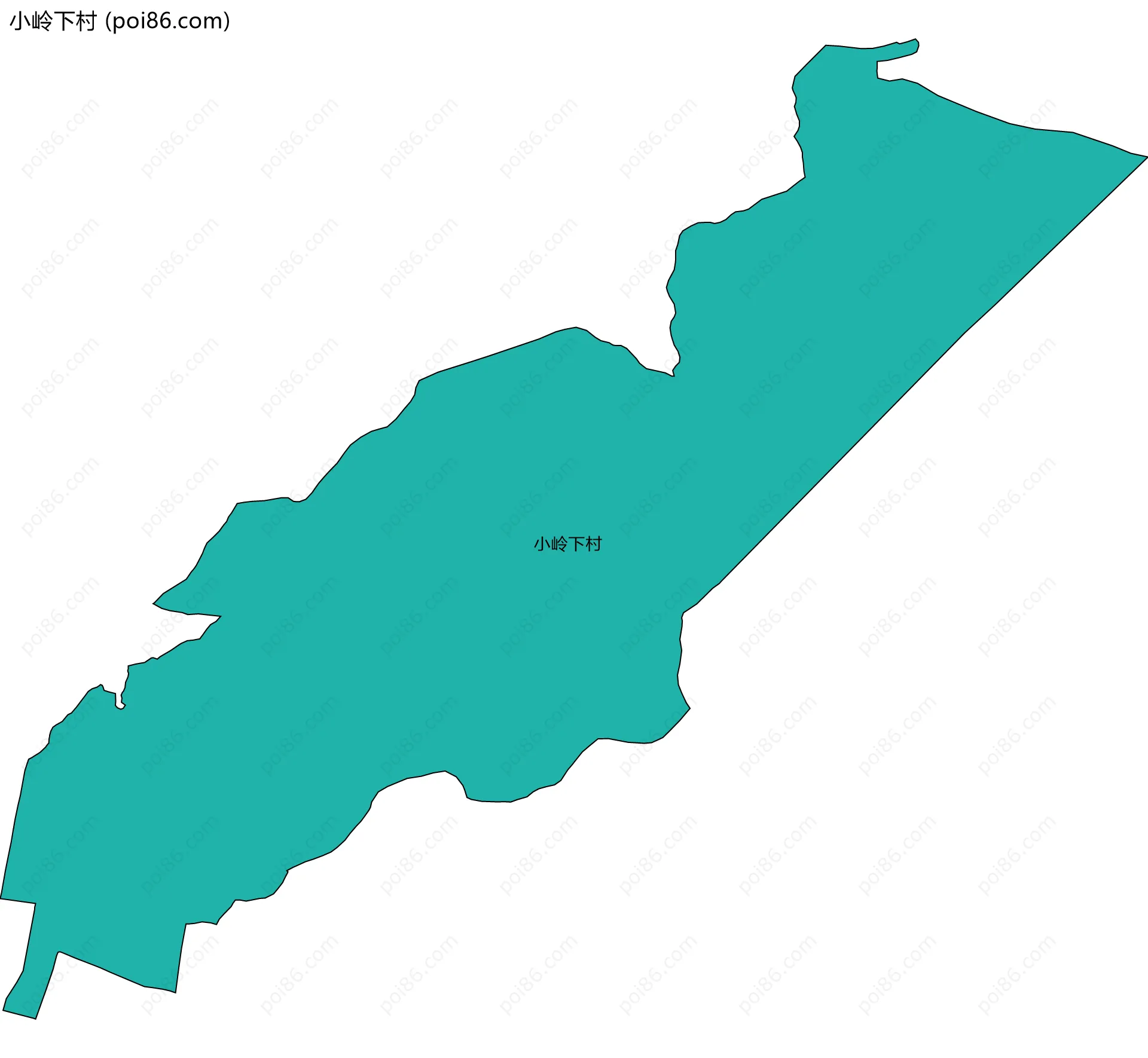 小岭下村边界地图