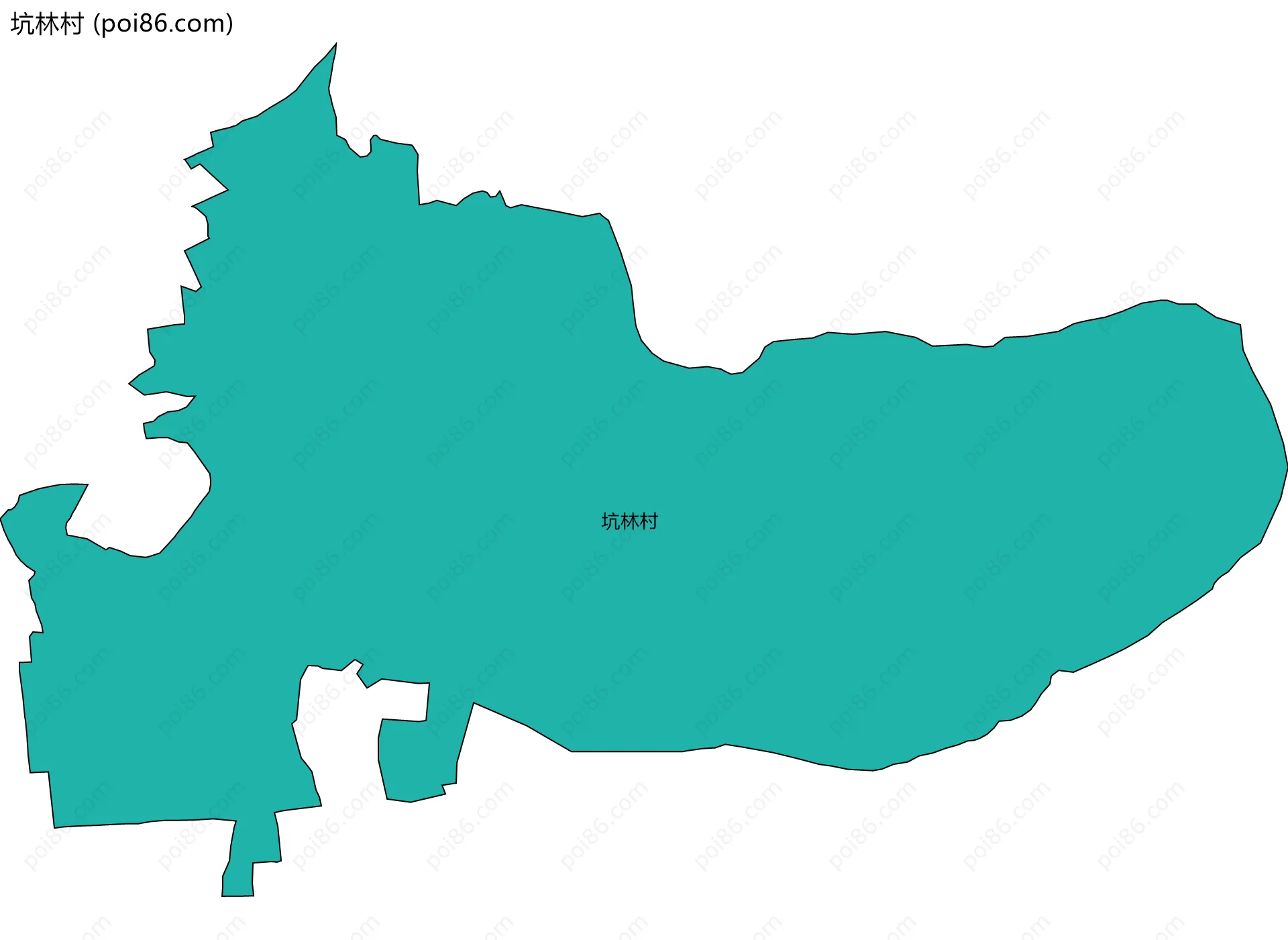 坑林村边界地图