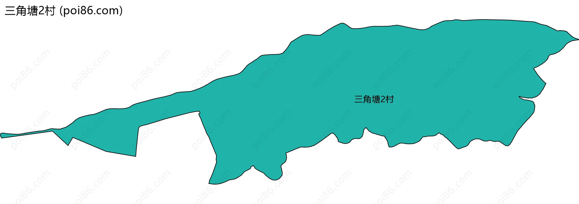 三角塘2村边界地图