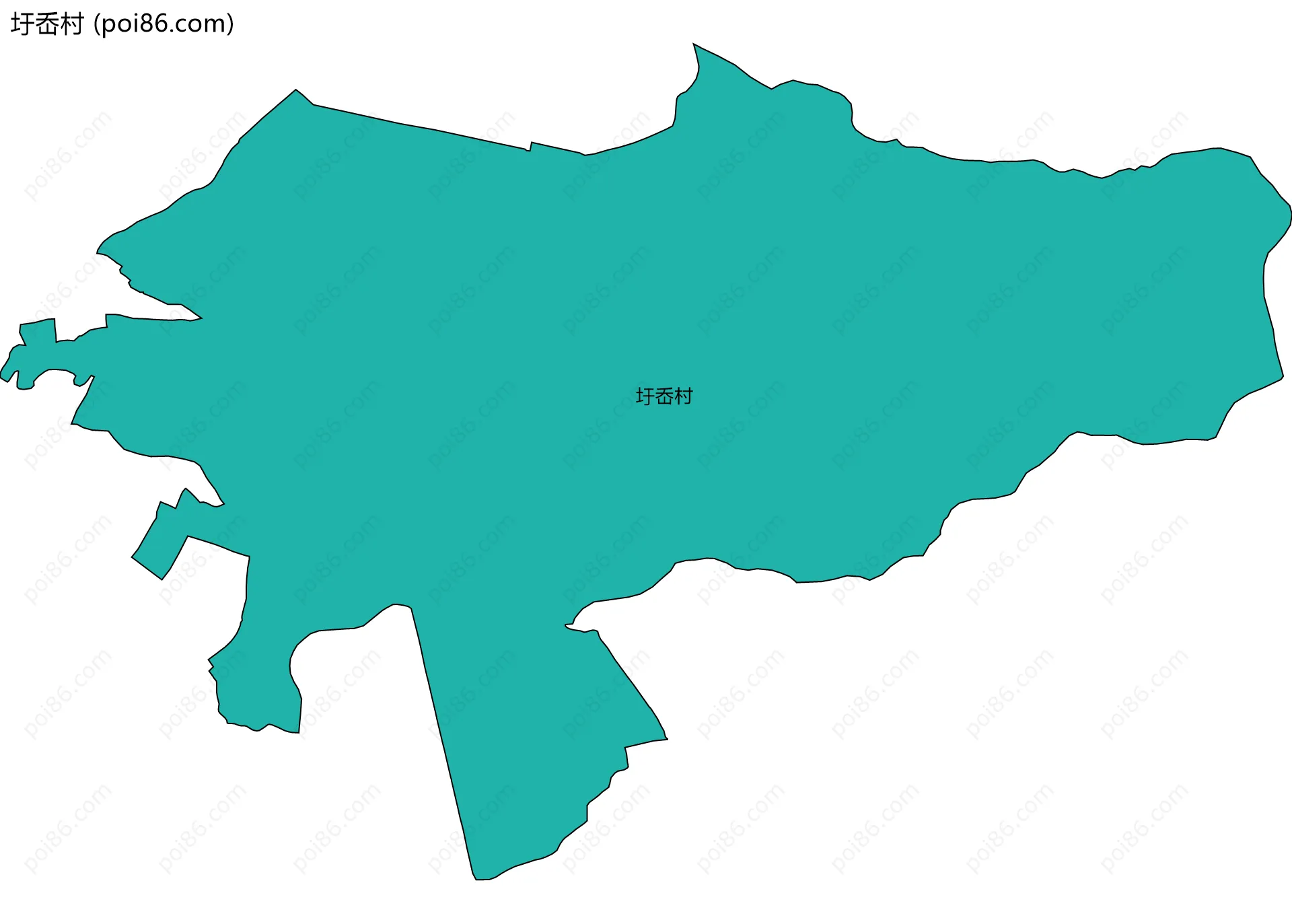 圩岙村边界地图