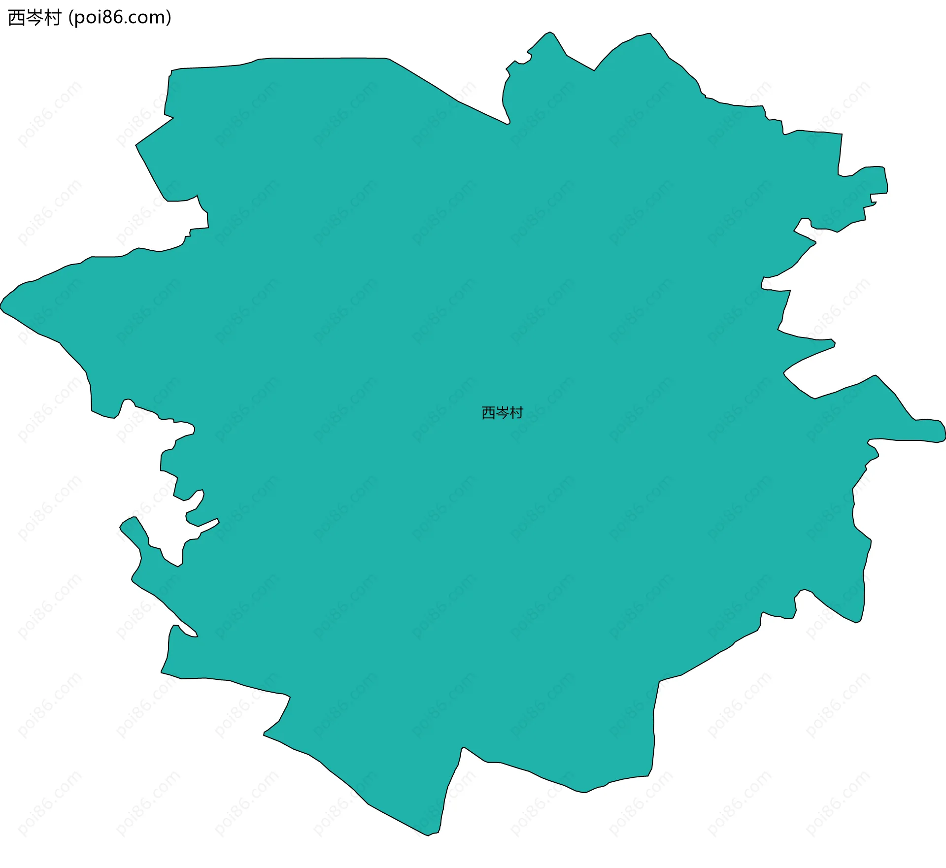 西岑村边界地图