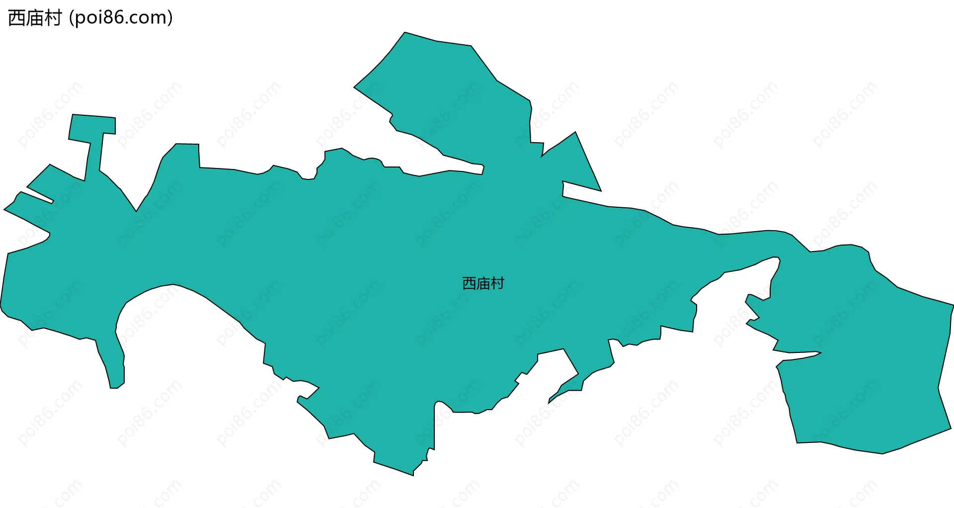 西庙村边界地图