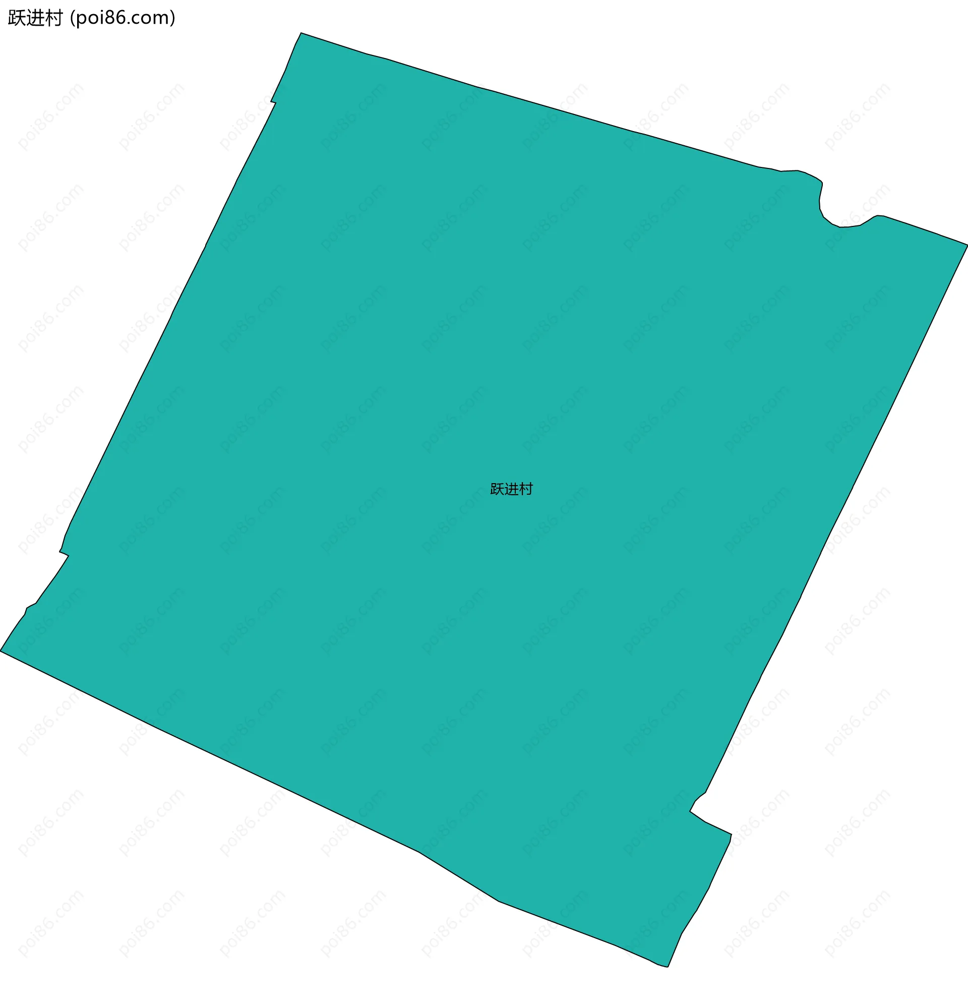 跃进村边界地图