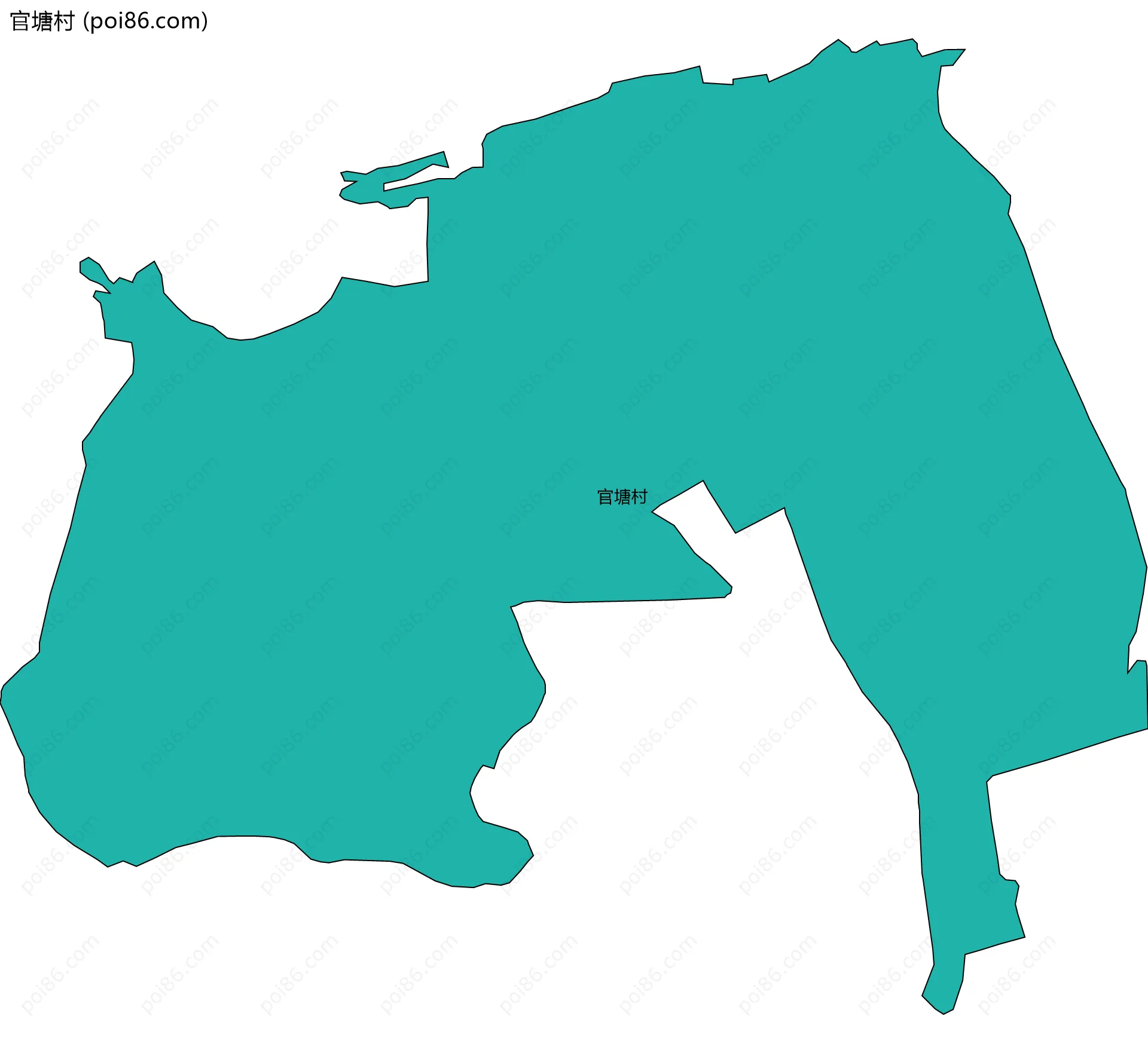 官塘村边界地图