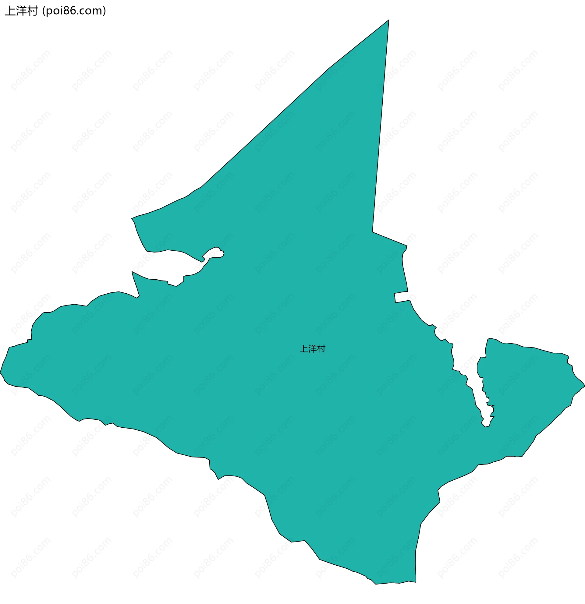 上洋村边界地图