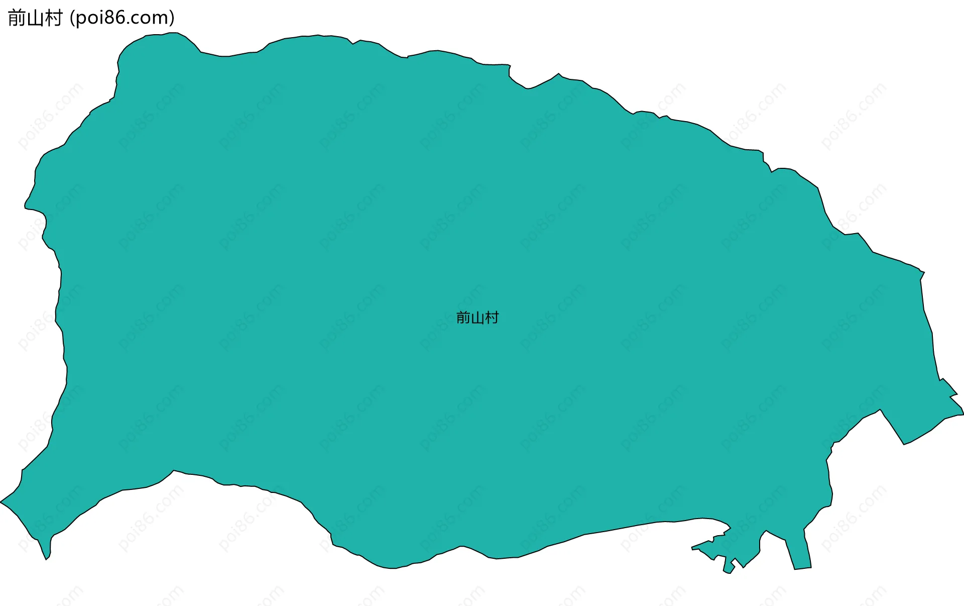 前山村边界地图