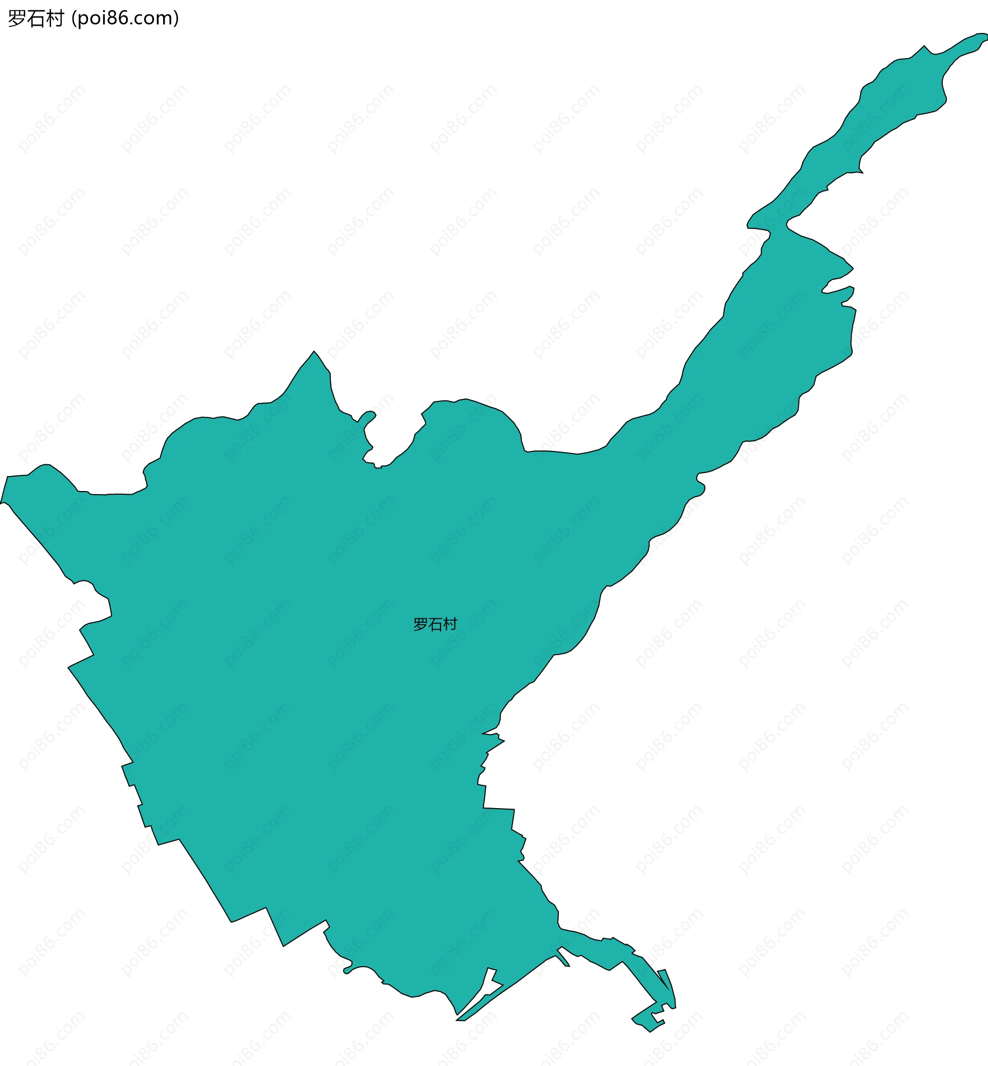 罗石村边界地图